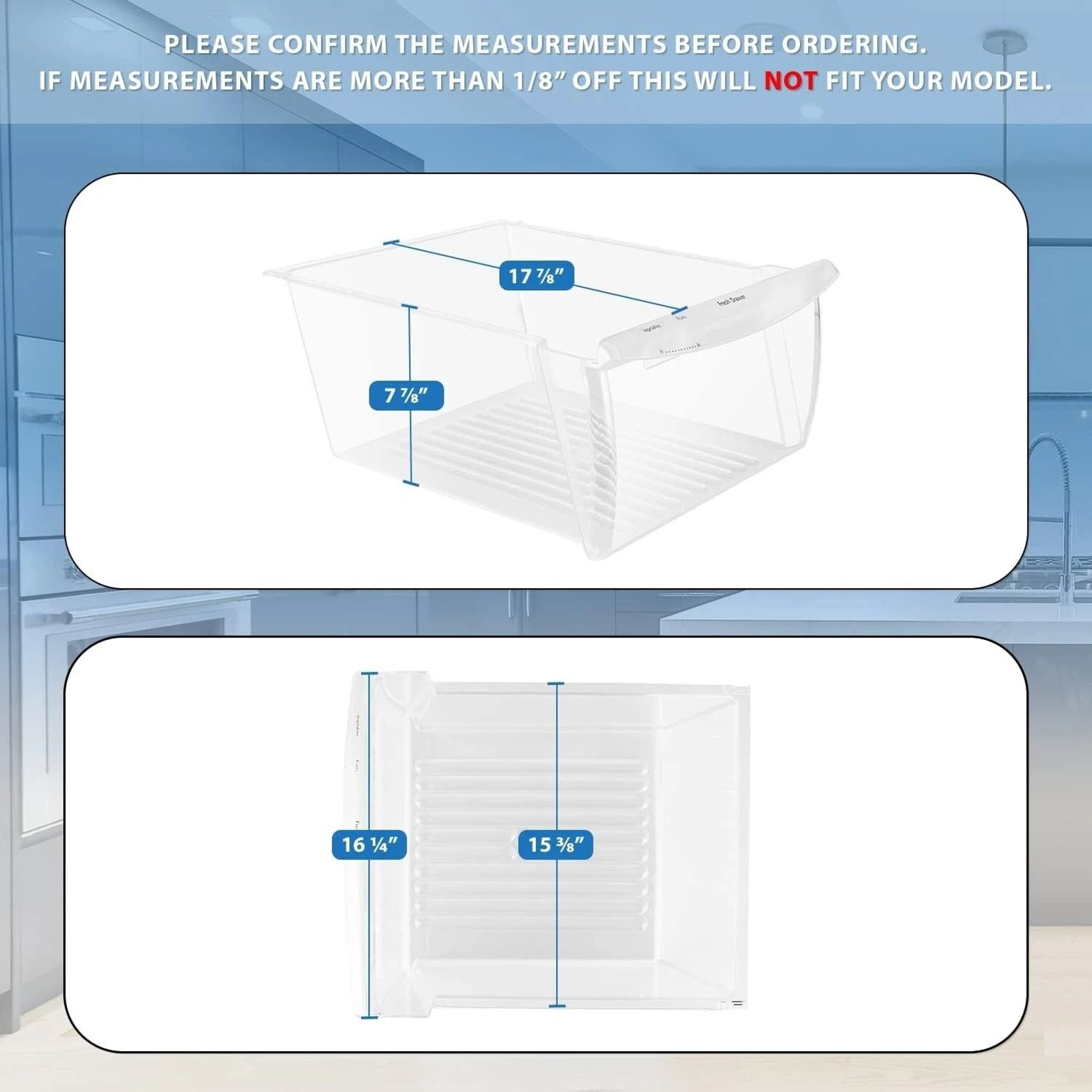 Upper Crisper Pan For Frigidaire Refrigerator Durable Clear Design For Fresh Food Storage 2
