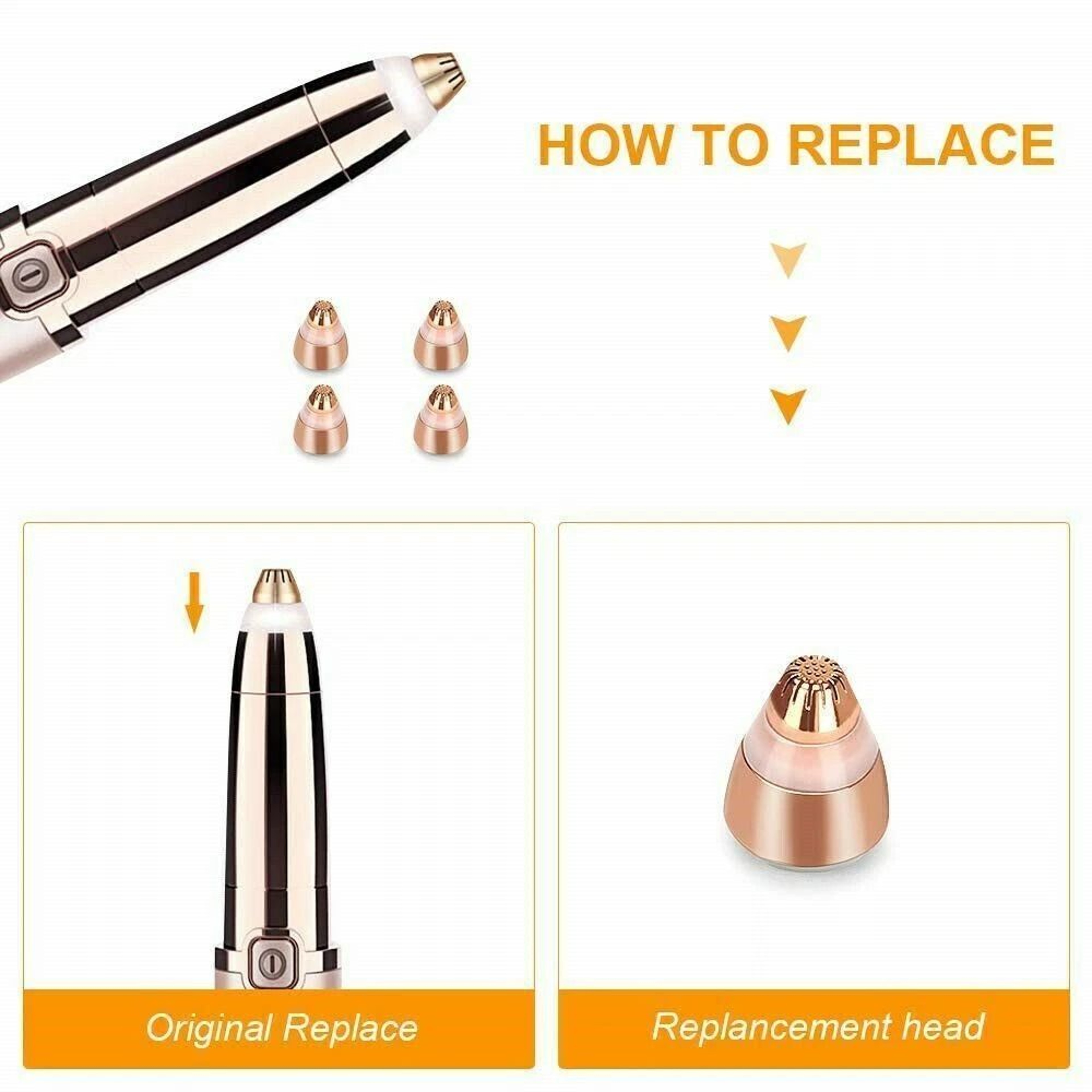 Eyebrow Trimmer Replacement Heads For Finishing Touch Flawless Precision Hair Remover 1