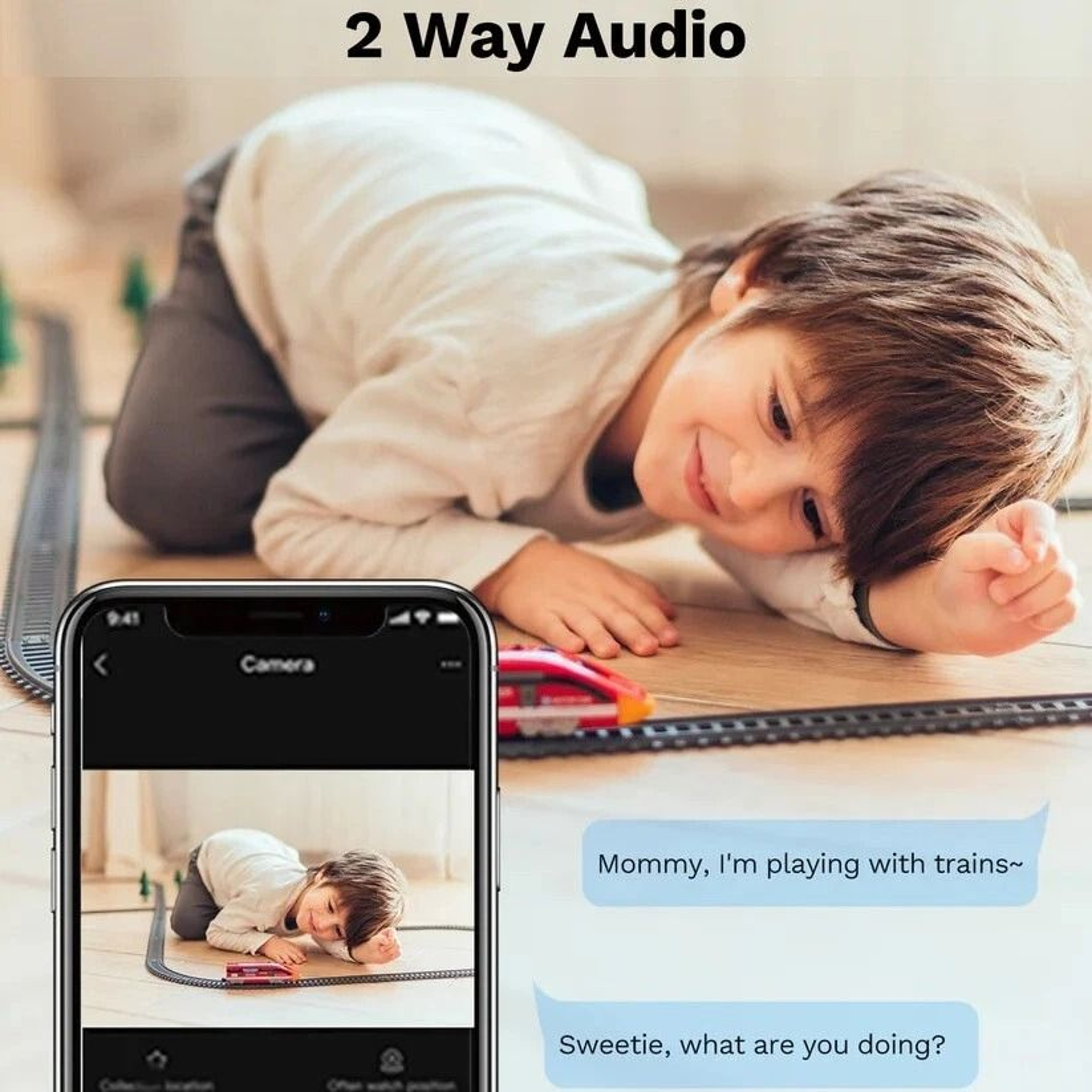 Lifoarey Indoor Home Security Camera With Baby Monitor 2 Way Audio  Night Vision 2