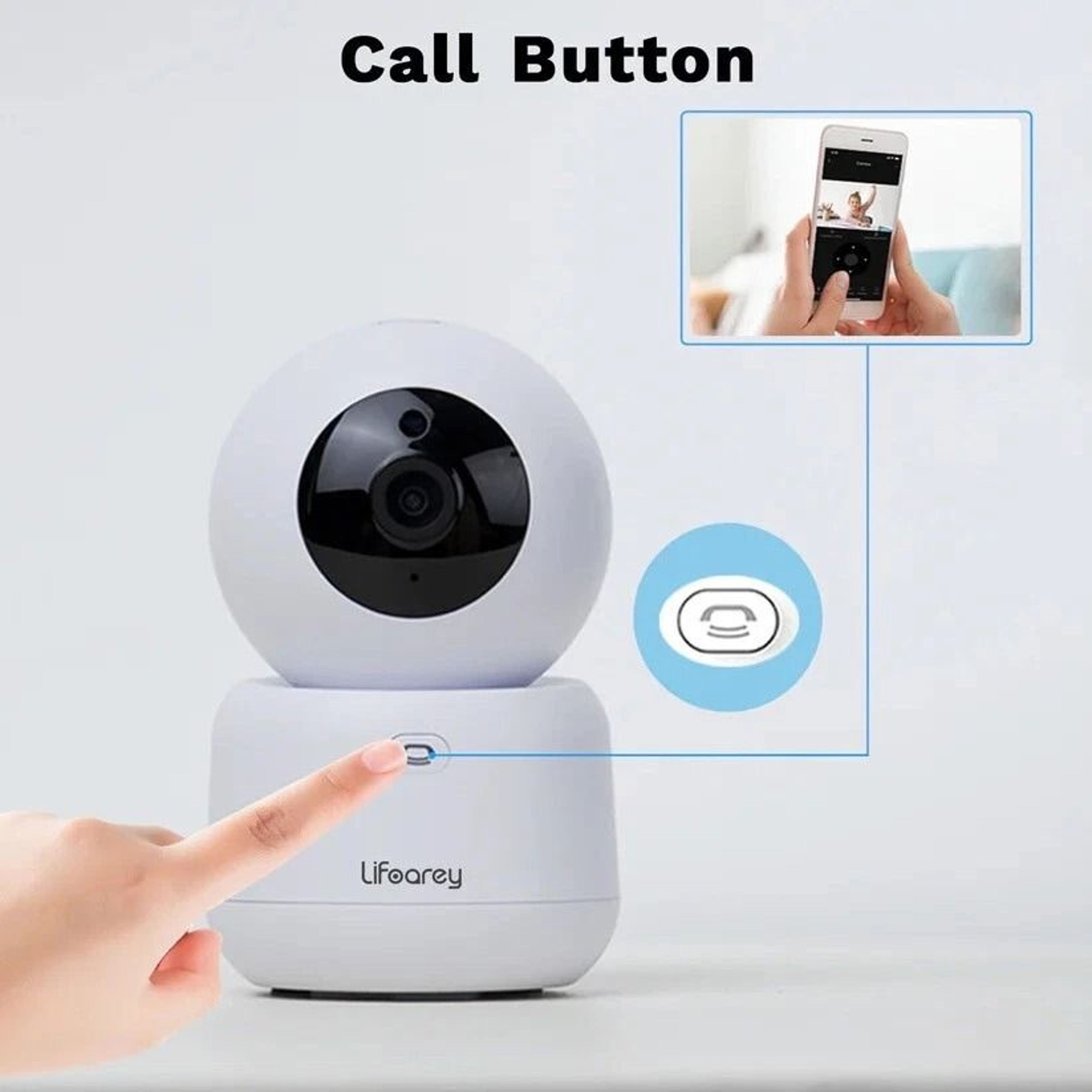 Lifoarey Indoor Home Security Camera With Baby Monitor 2 Way Audio  Night Vision 5