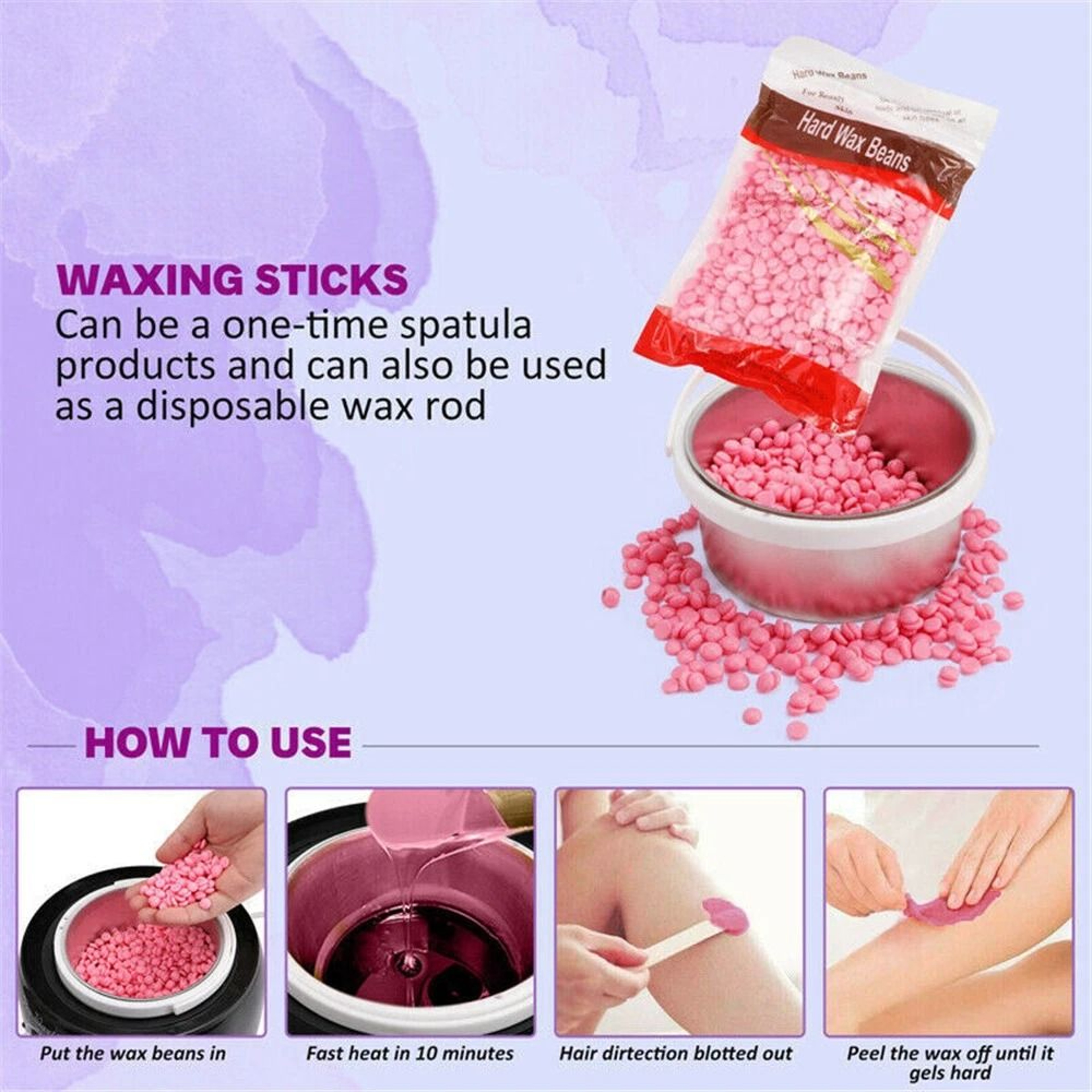 Professional Wax Warmer Heater  Hair Removal Depilatory Kit For Smooth Skin 2