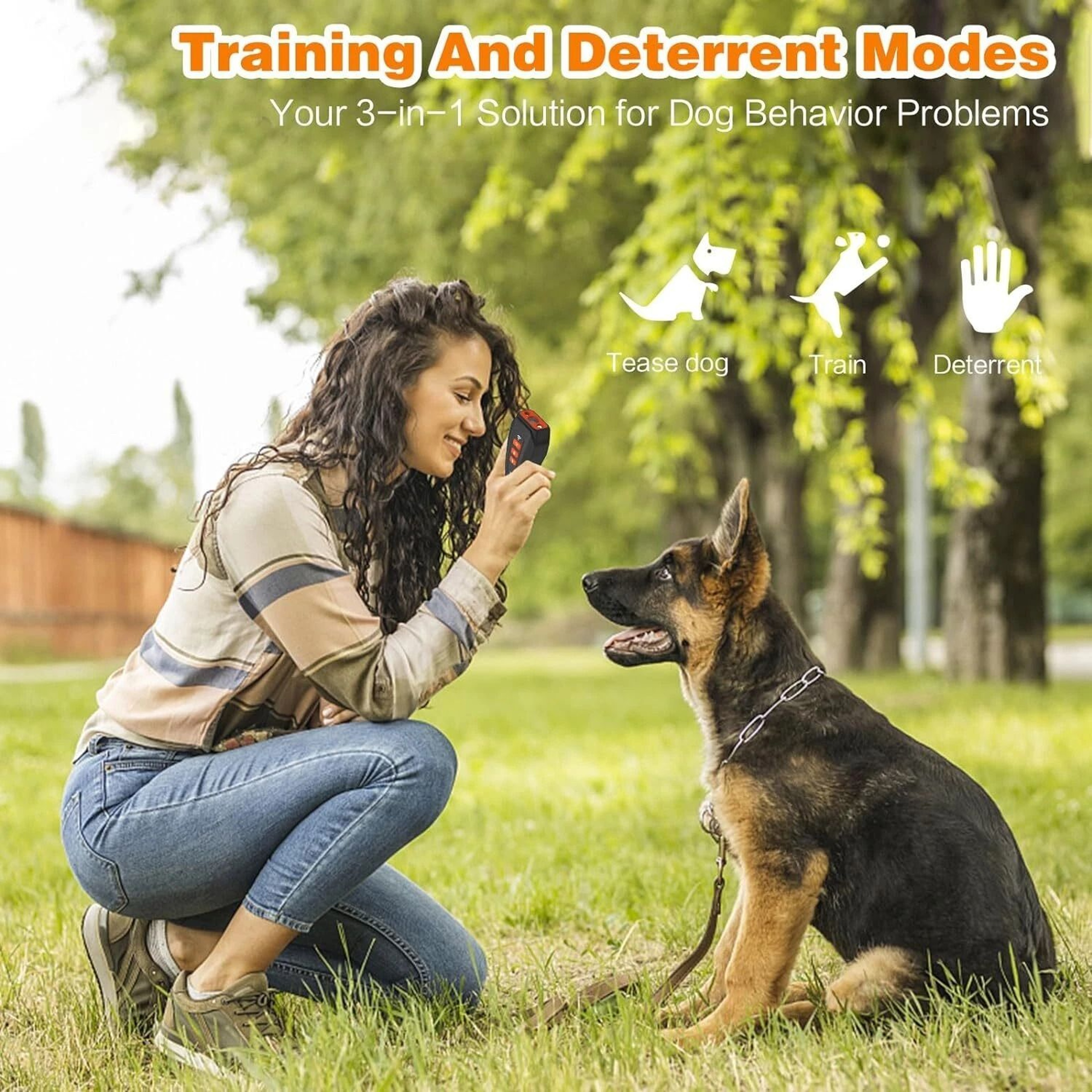 Dog Bark Deterrent Device Anti Barking Trainer With Dual Sensors For Effective Control 4
