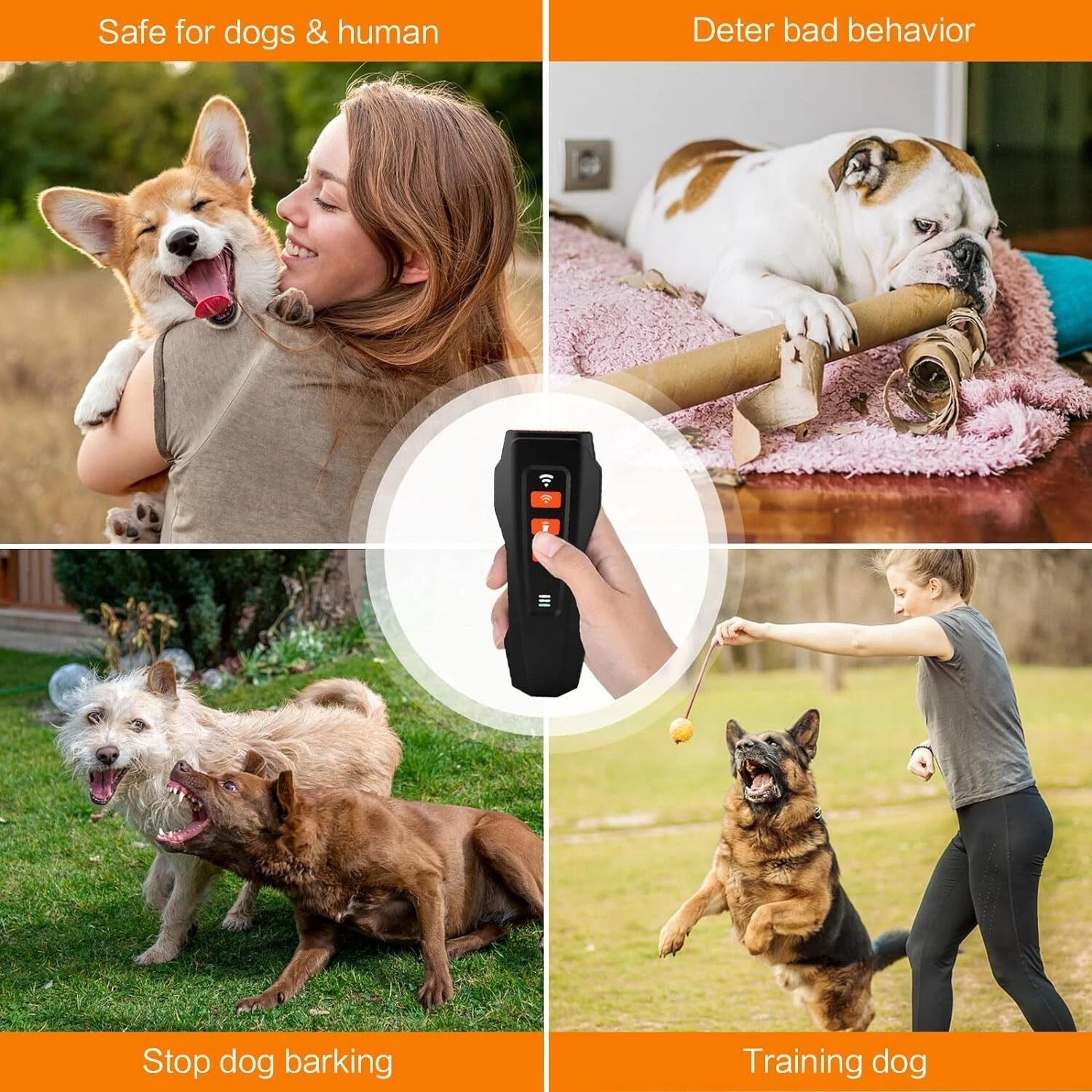 Dog Bark Deterrent Device Anti Barking Trainer With Dual Sensors For Effective Control 5