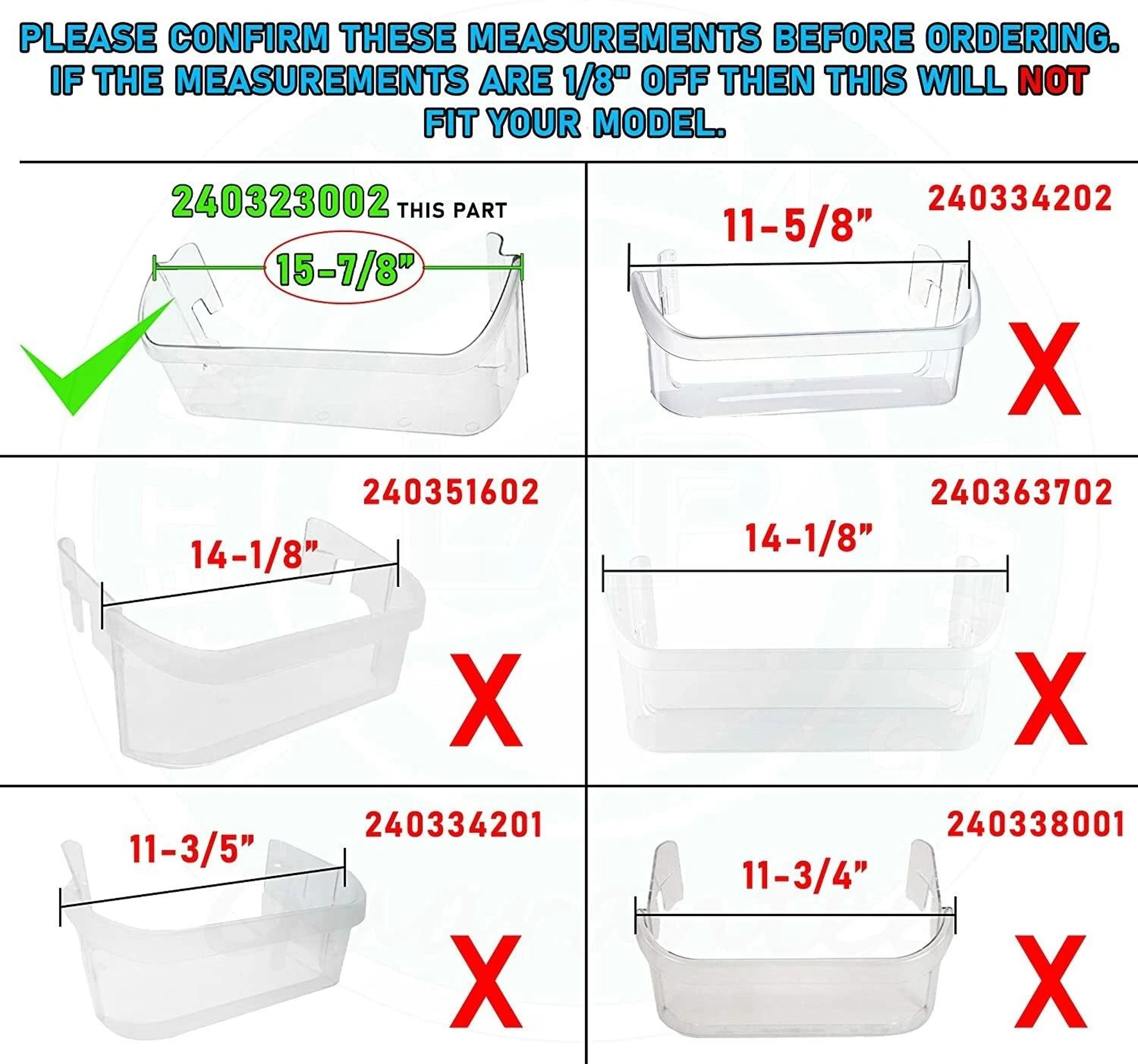 Clear Door Bin Shelf Compatible With Frigidaire Refrigerators High Quality Replacement For Enhanced 3