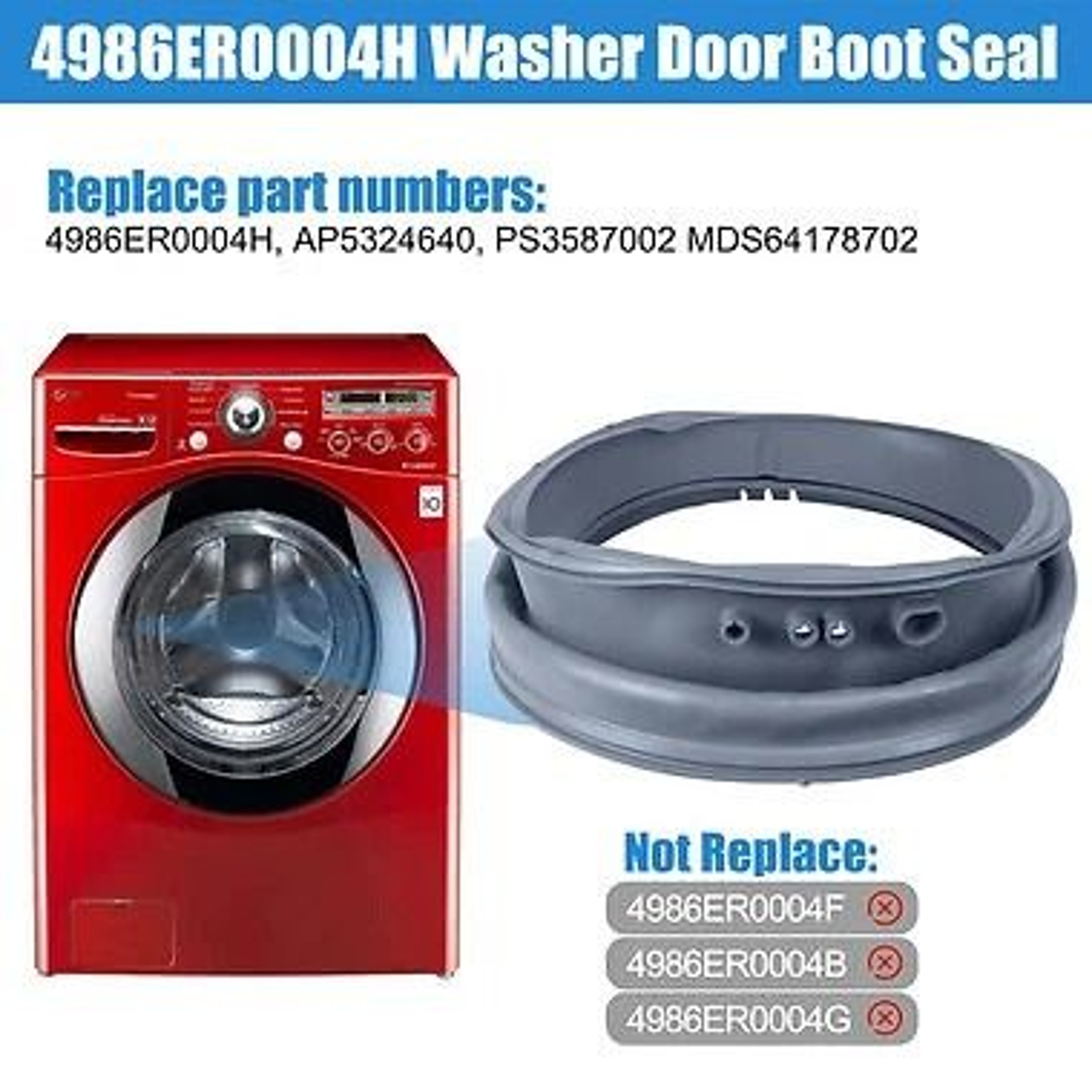 Washer Door Boot Gasket For LG Durable Replacement For Washer Repairs 2