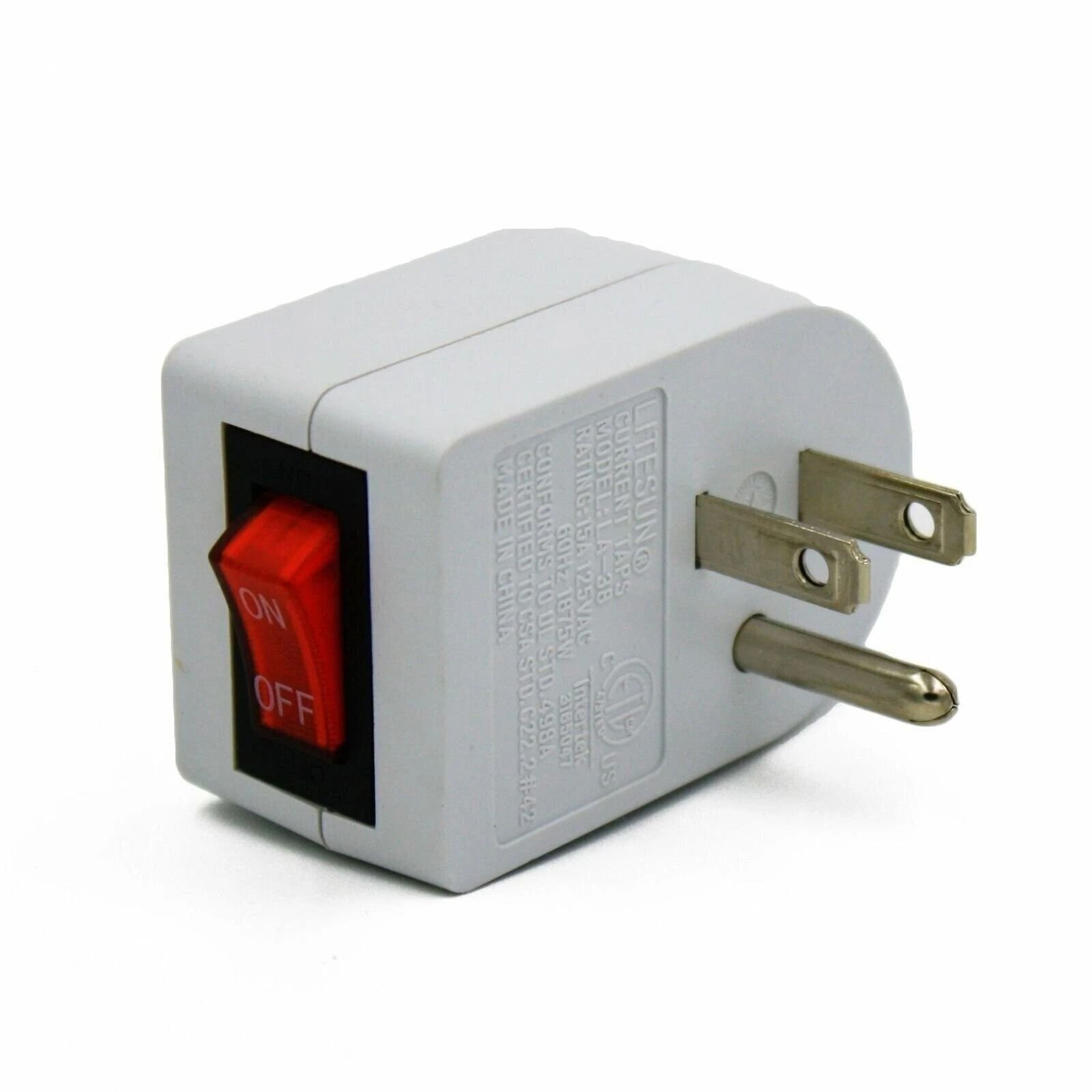 Grounded Power Wall Tap With Switch And Indicator Light For Safe One Outlet Control 0