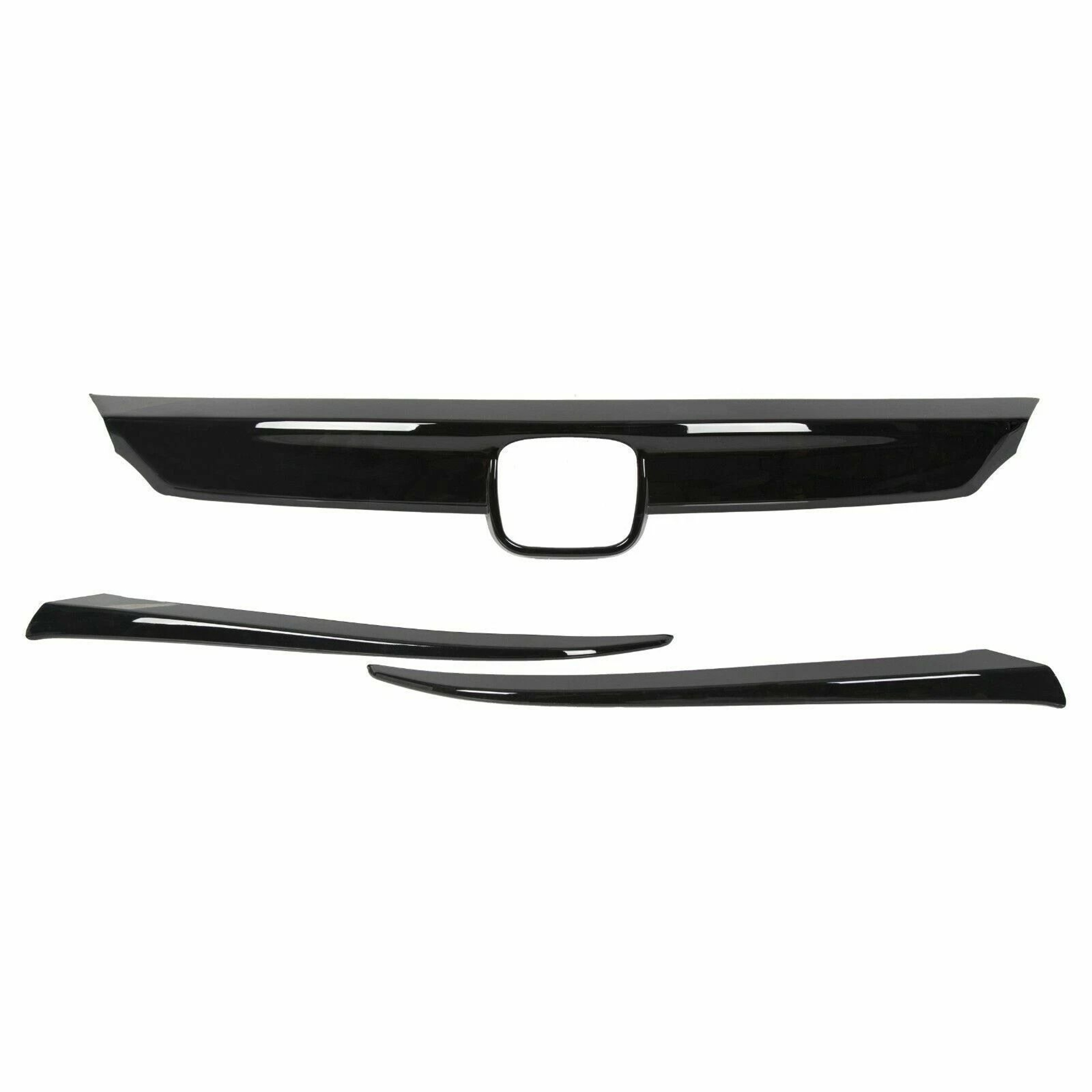 Glossy Black Honda Accord Grille Trim Cover Front Grille Overlay 6