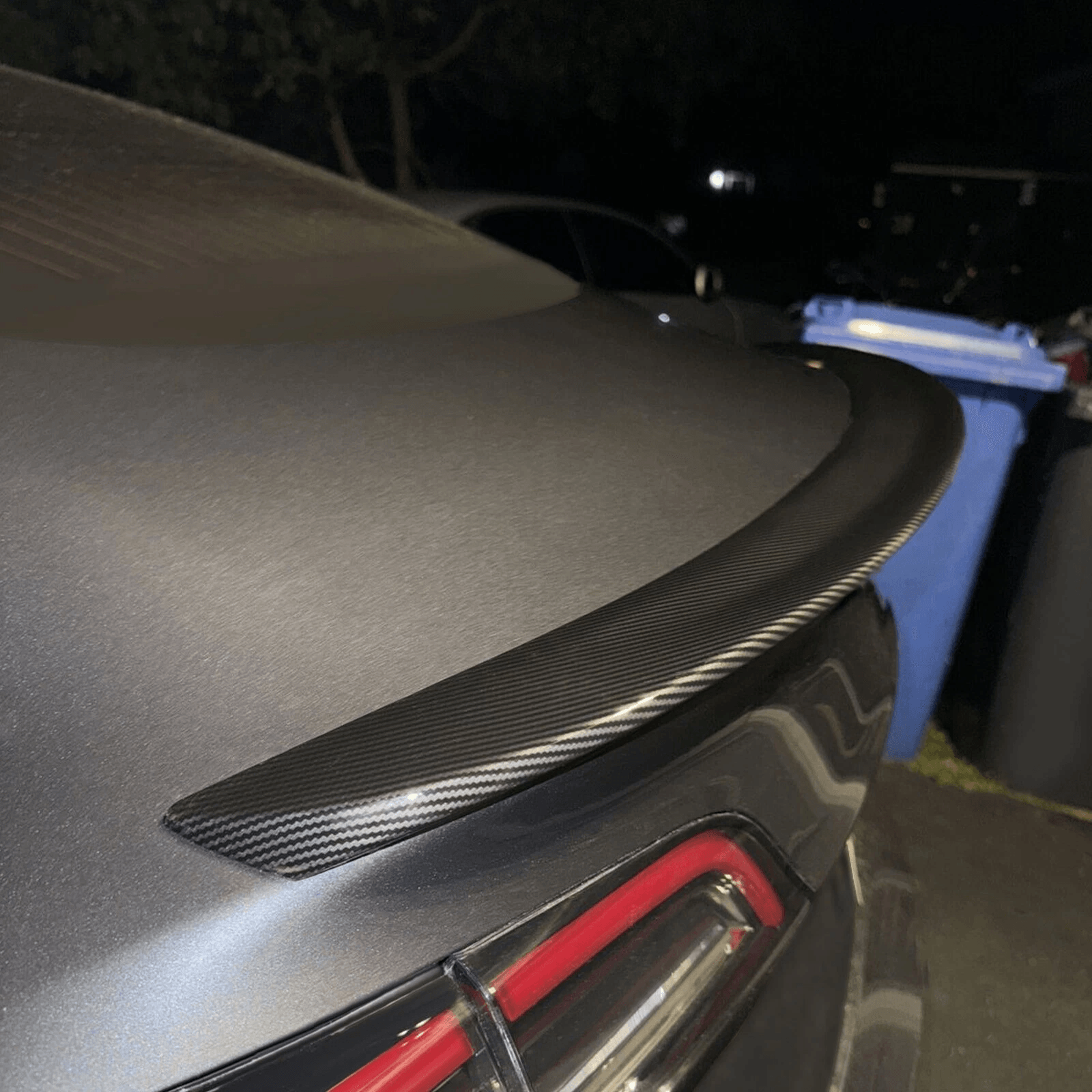 Rear Trunk Spoiler Wing For Tesla Model 3 Carbon Fiber Look Perfect Fit 10