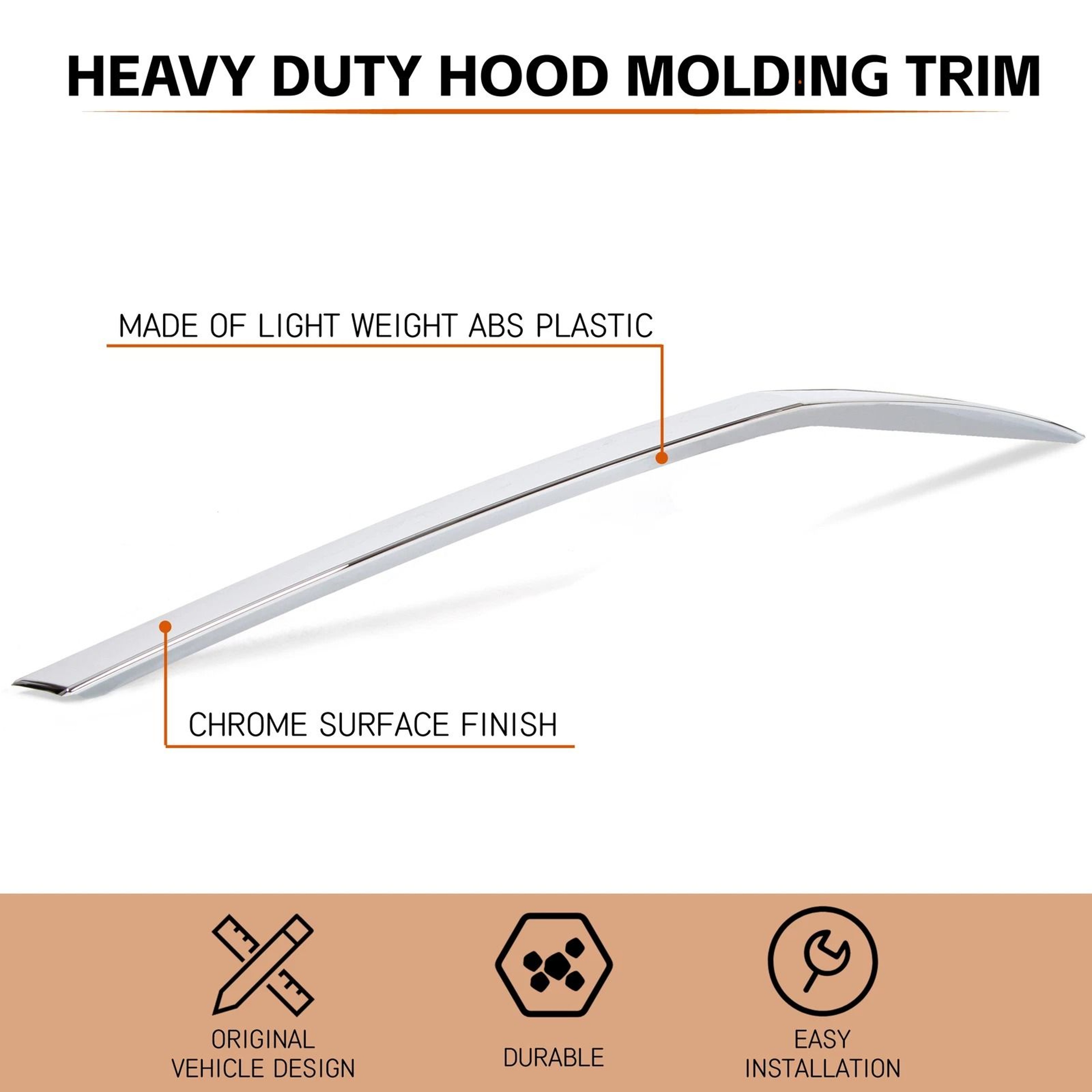 Chrome Hood Molding Trim For Cadillac SRX Auto Styling Replacement 9