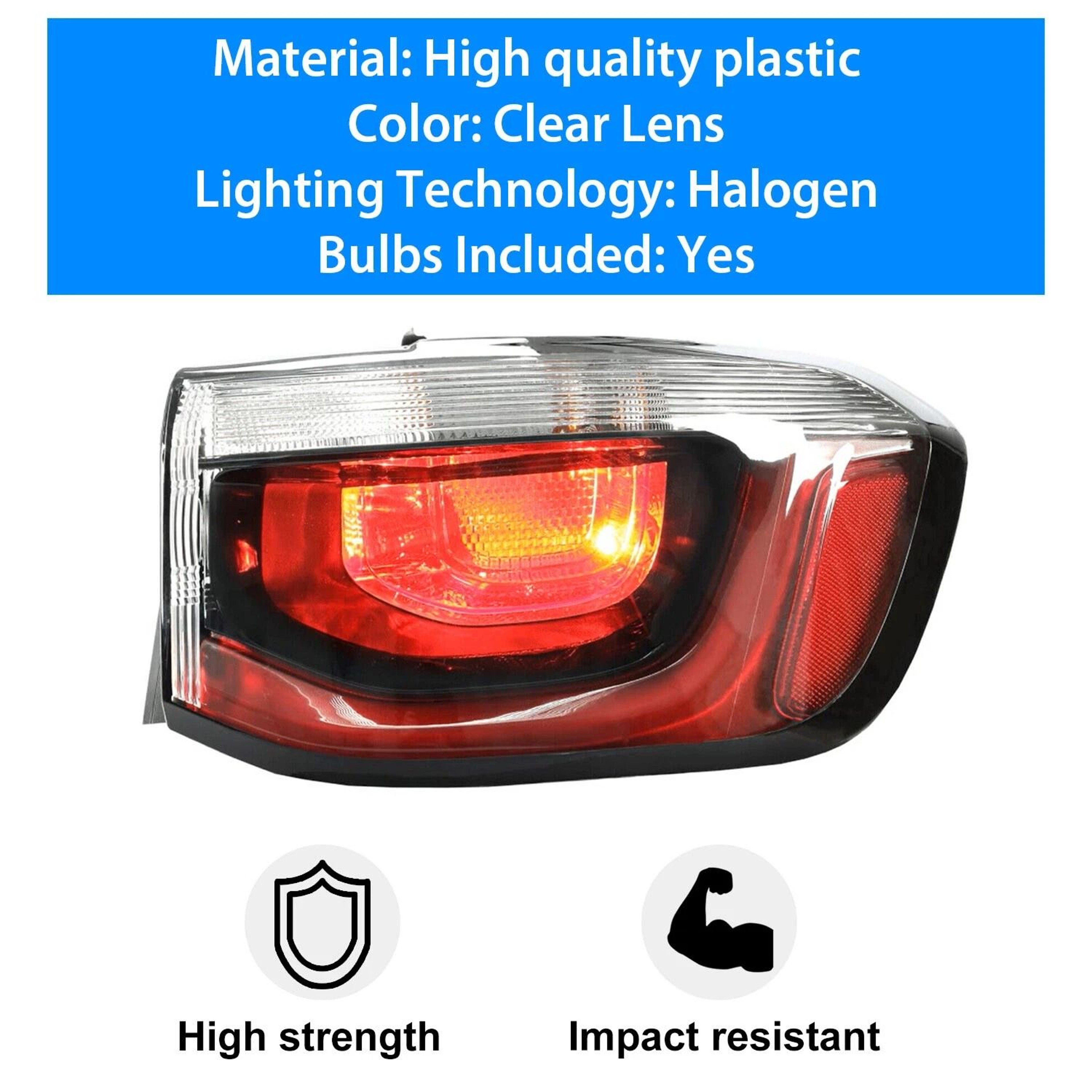 Right Passenger Side Jeep Compass Tail Light Replacement Brake Lamp 11