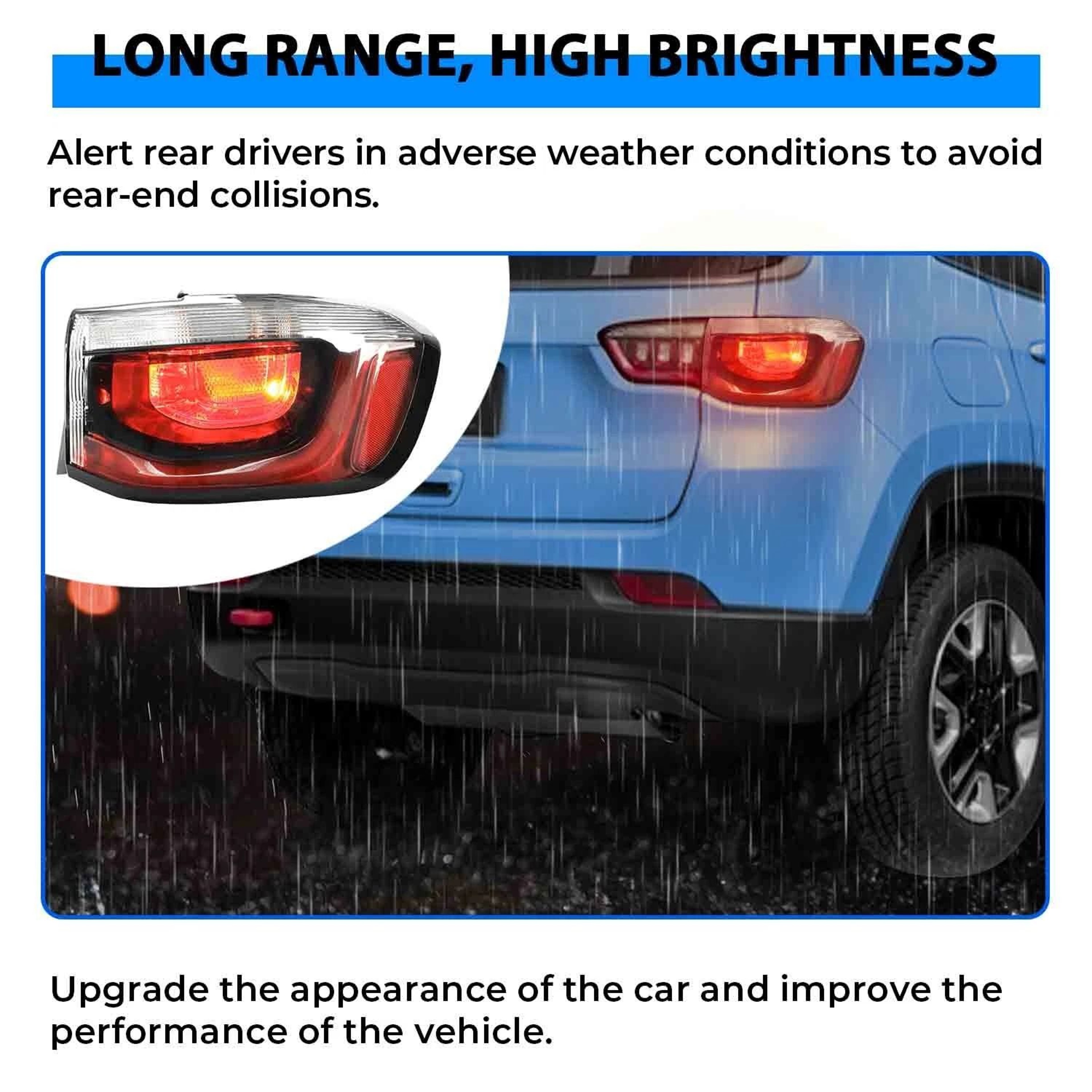 Right Passenger Side Jeep Compass Tail Light Replacement Brake Lamp 13