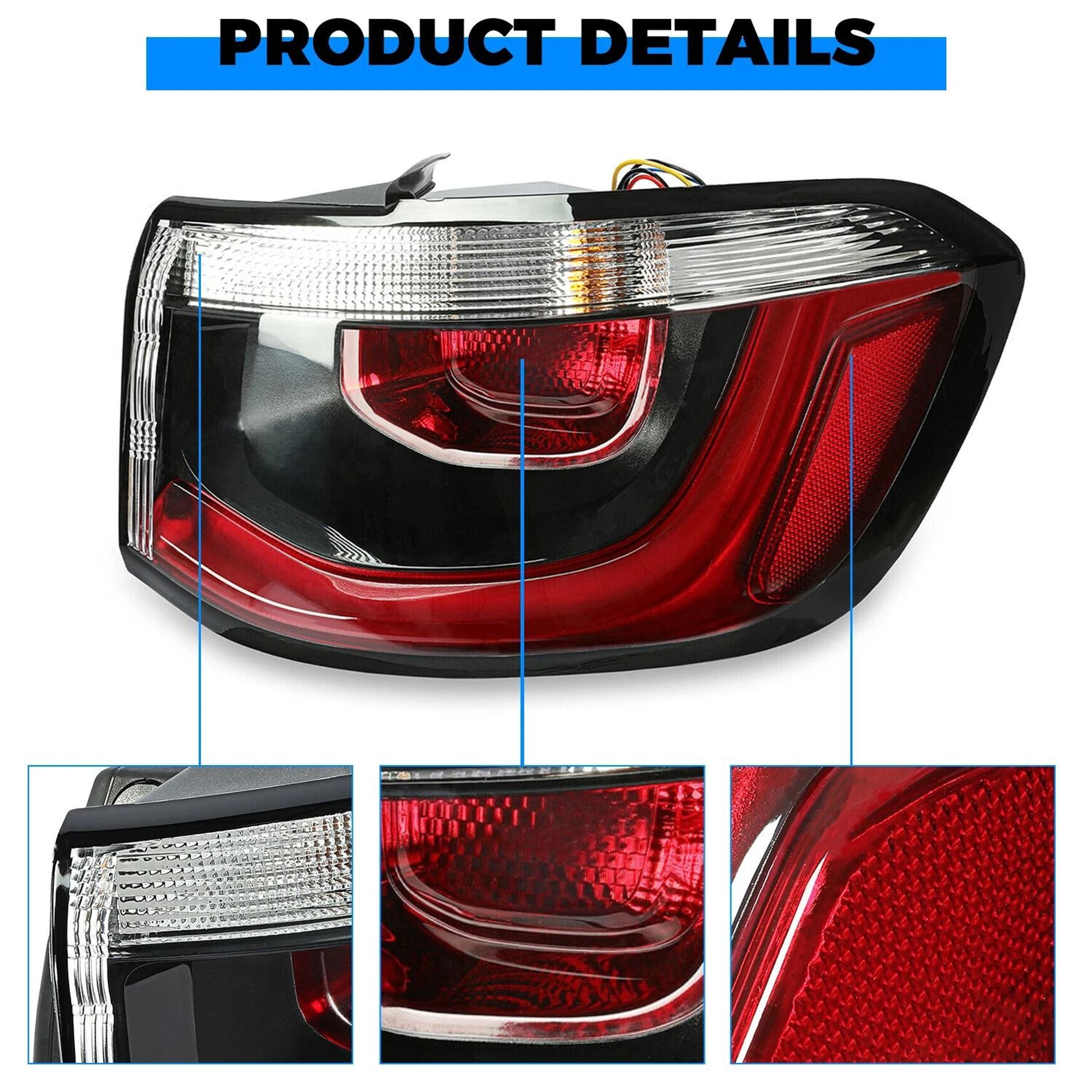 Right Passenger Side Jeep Compass Tail Light Replacement Brake Lamp 15