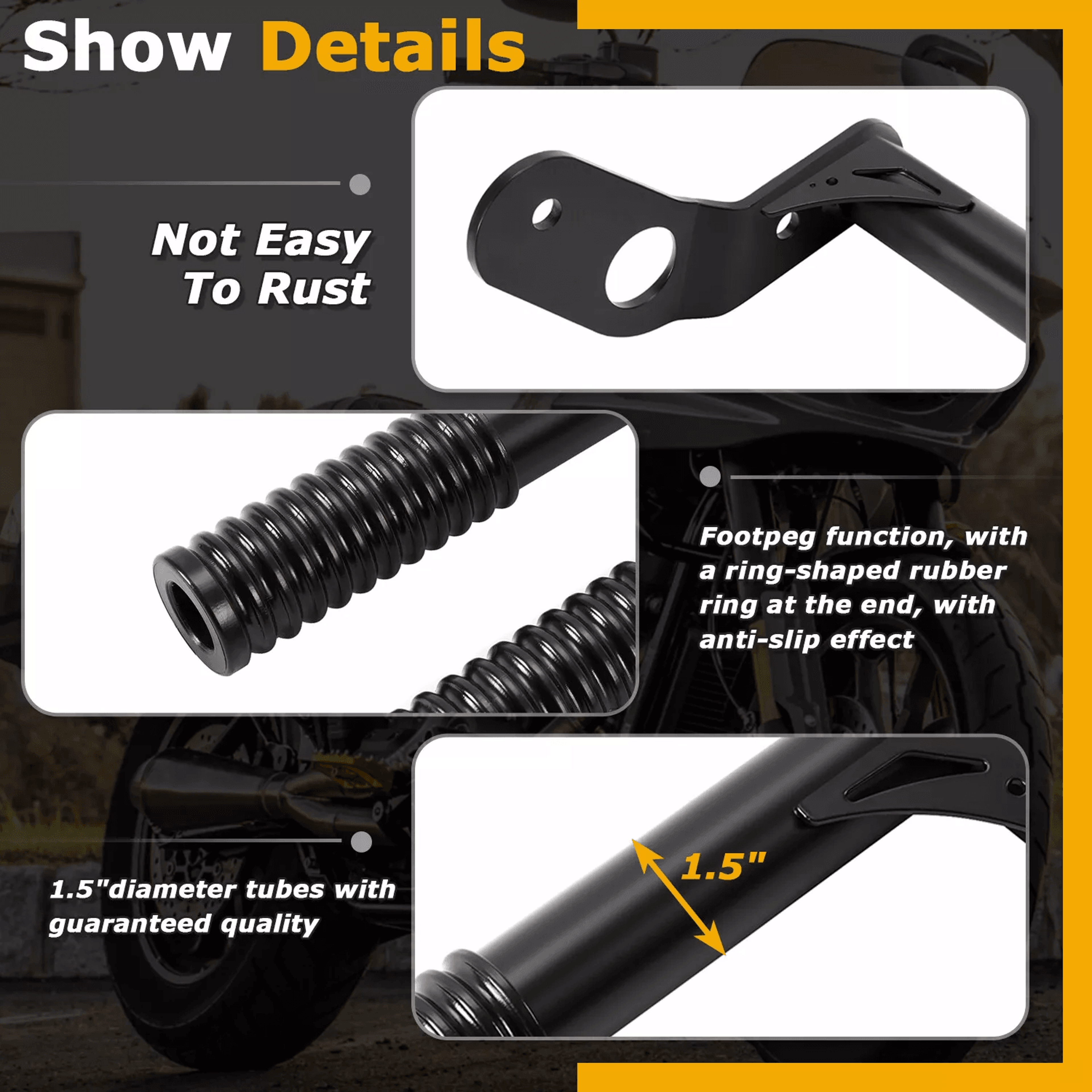 Rear Passenger Peg Crash Bar For Harley Street Bob FXBB  Softail FXST 17