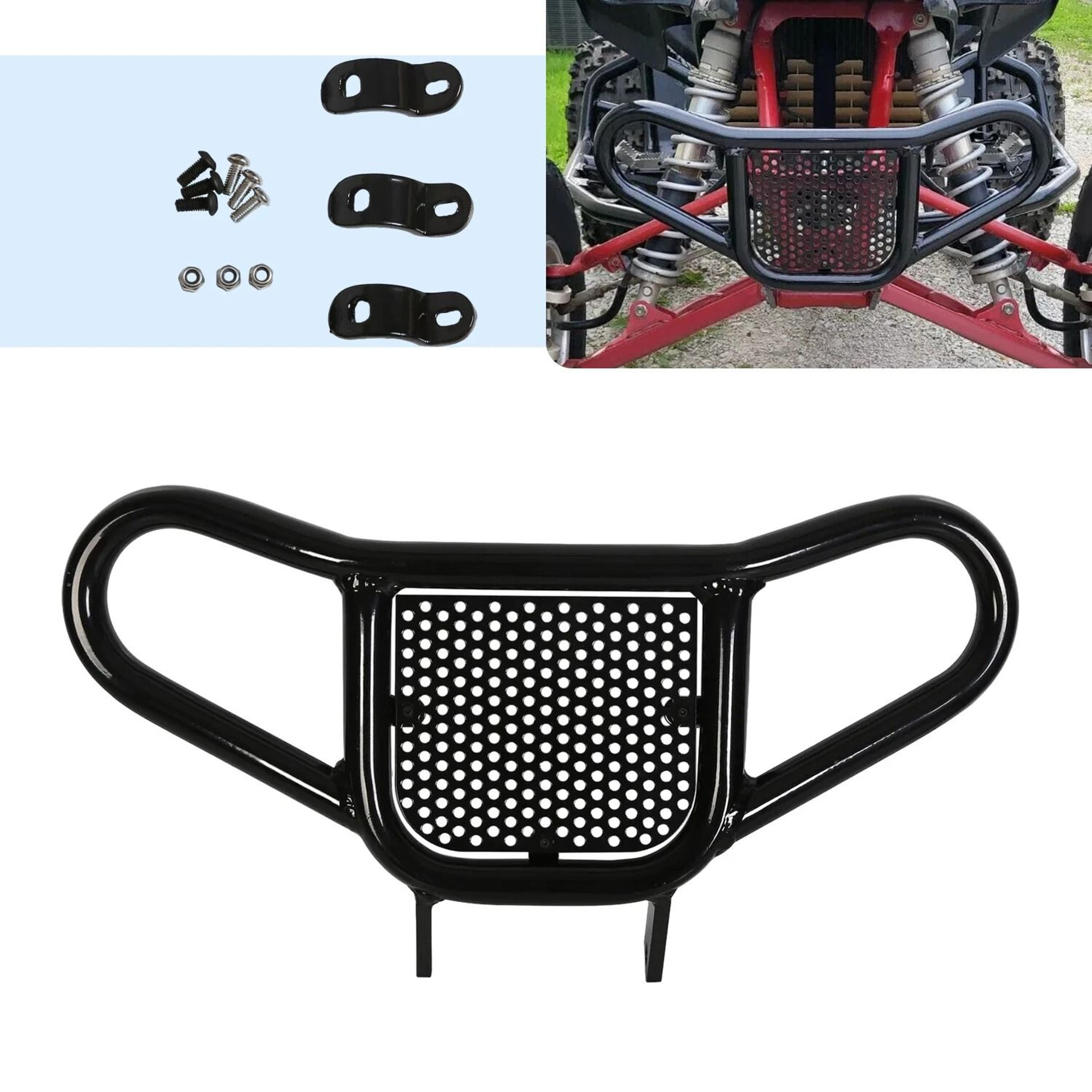 Honda TRX Front Bumper ATV Black Aluminum Durable Protection For Your ATV 7