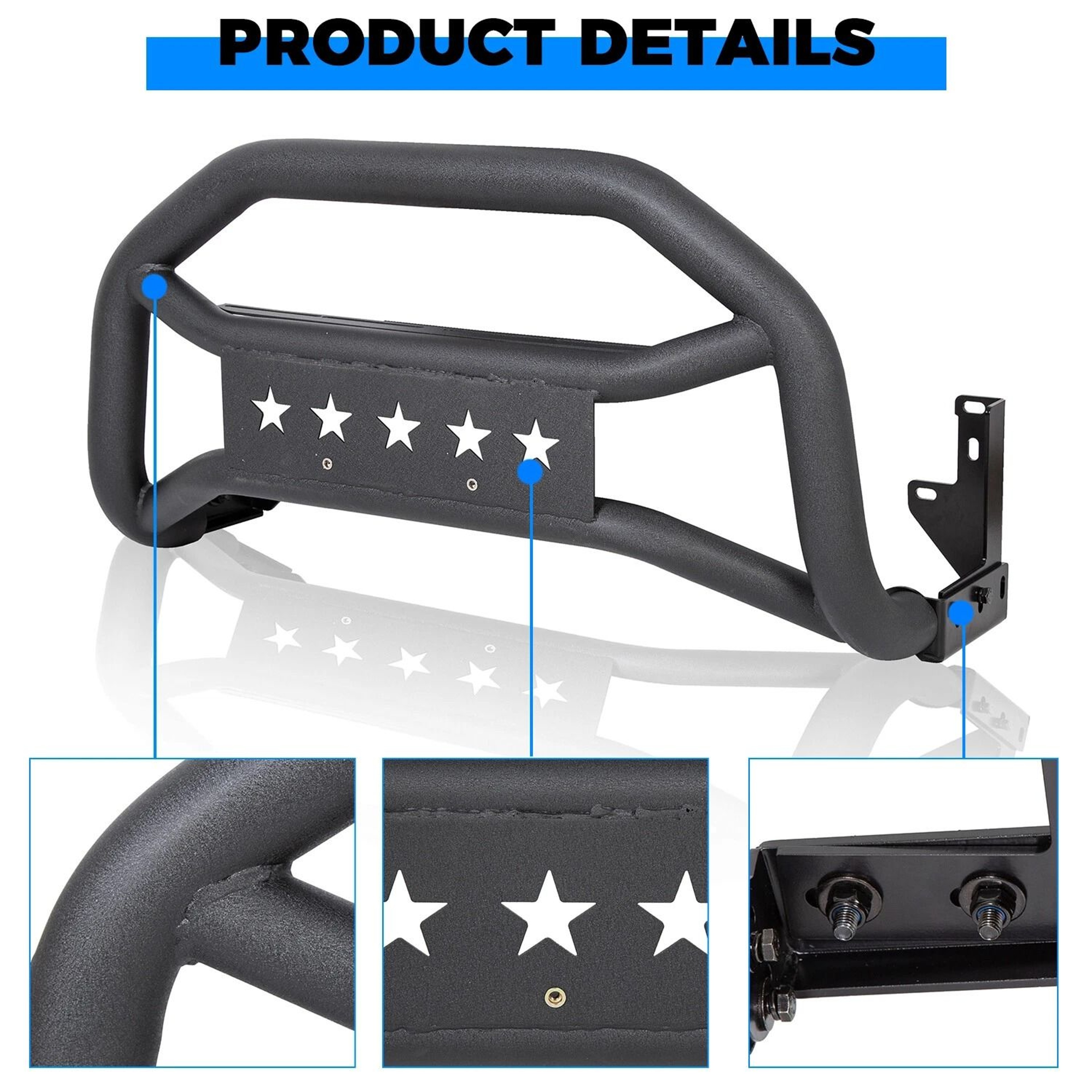 Premium Toyota Tacoma Front Bumper Grille Guard Bull Bar Heavy Duty Protection 14