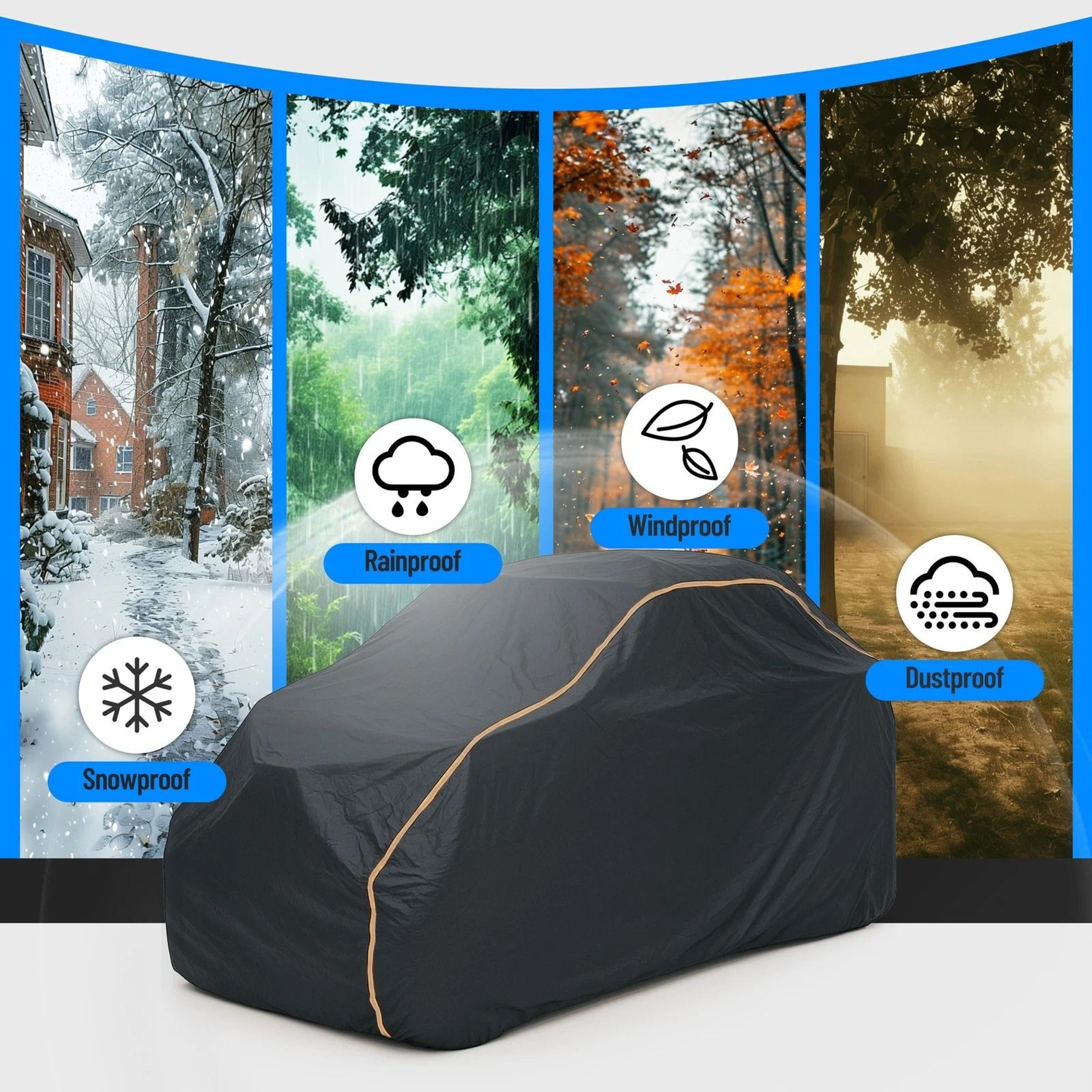 2 Seat Vehicle Storage Dust Cover For Can Am Maverick X3 Teryx Polaris RZR UTV Waterproof Durable P 9