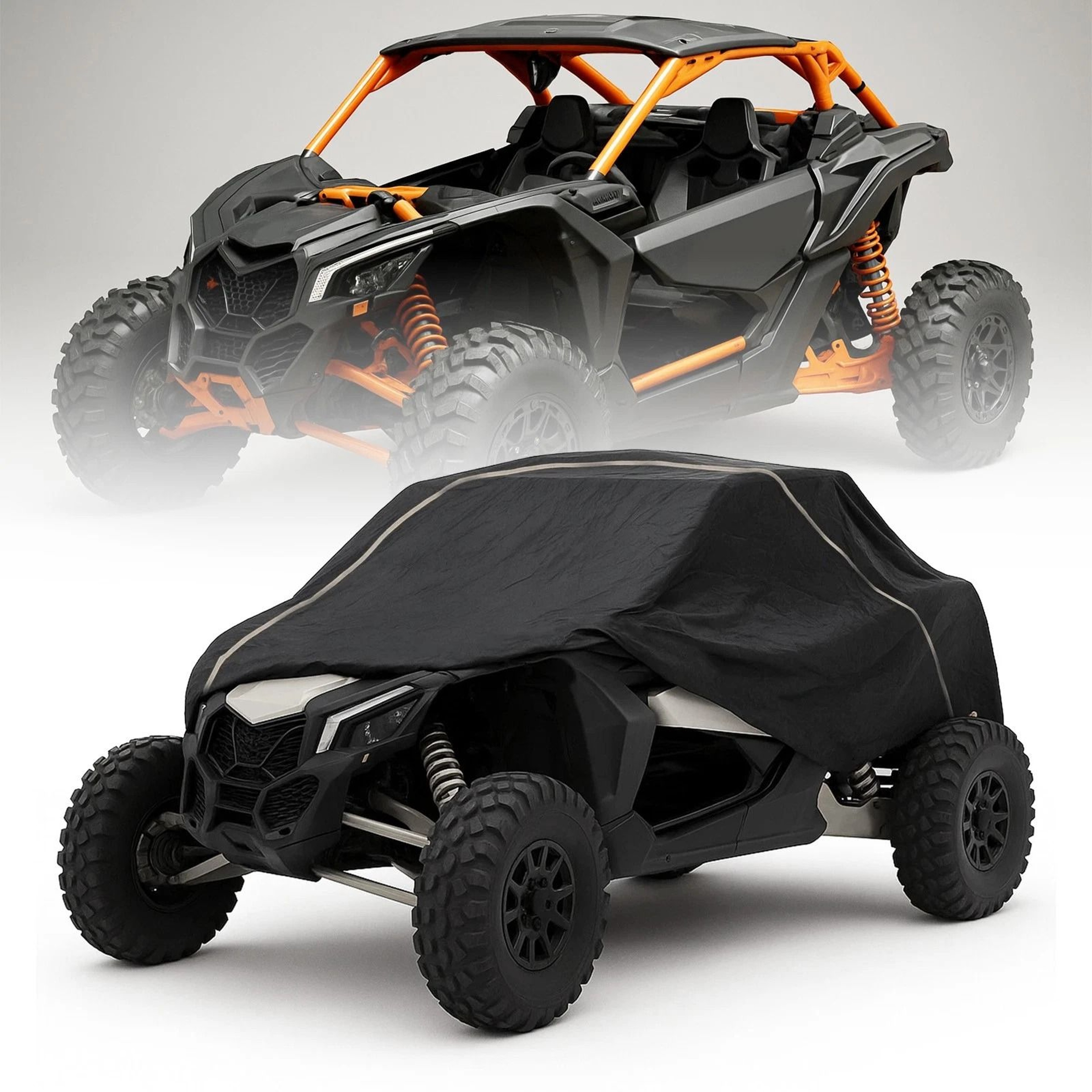 2 Seat Vehicle Storage Dust Cover For Can Am Maverick X3 Teryx Polaris RZR UTV Waterproof Durable P 0