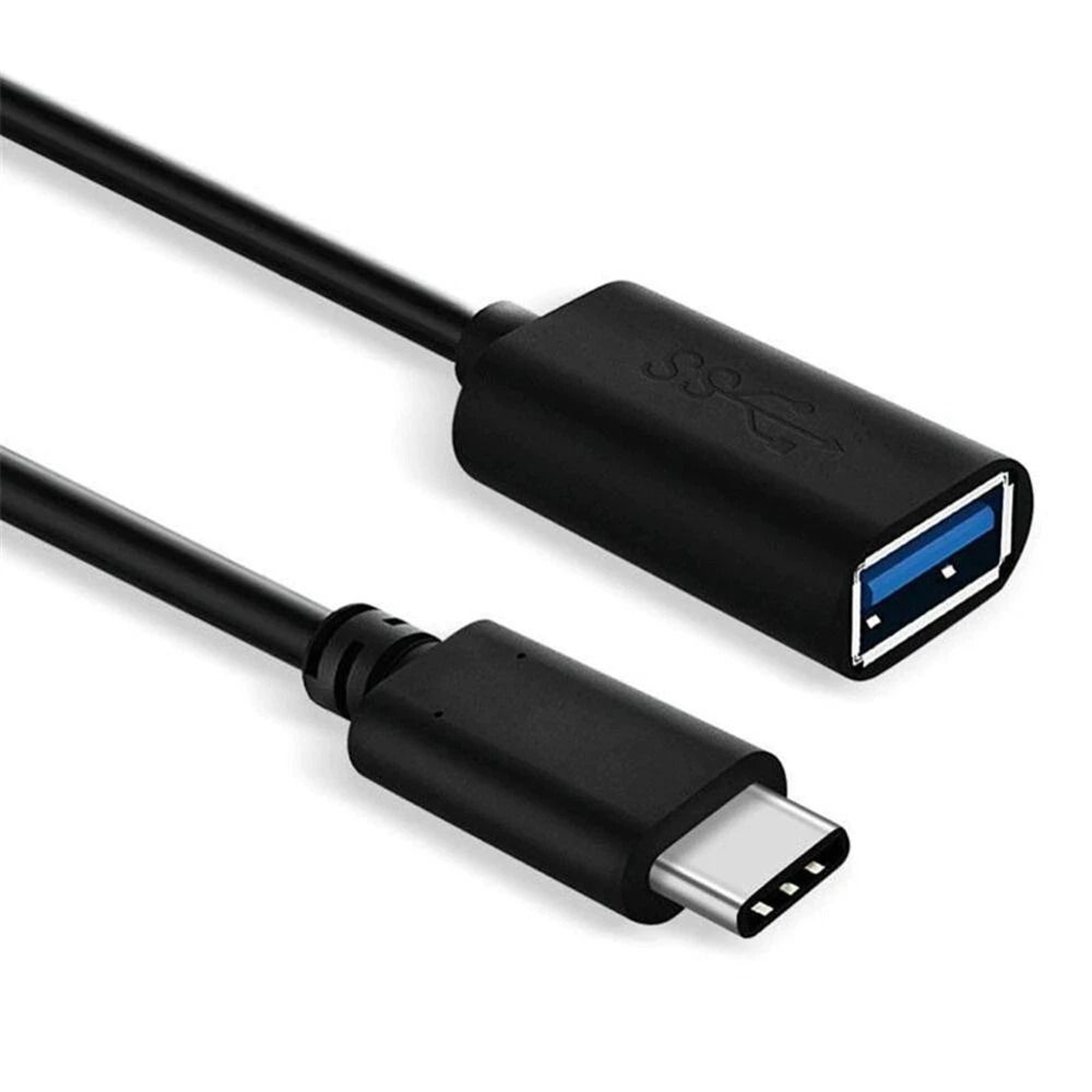 USBC Type C To USB OTG Adapter Cable Black High Speed Data Transfer 4