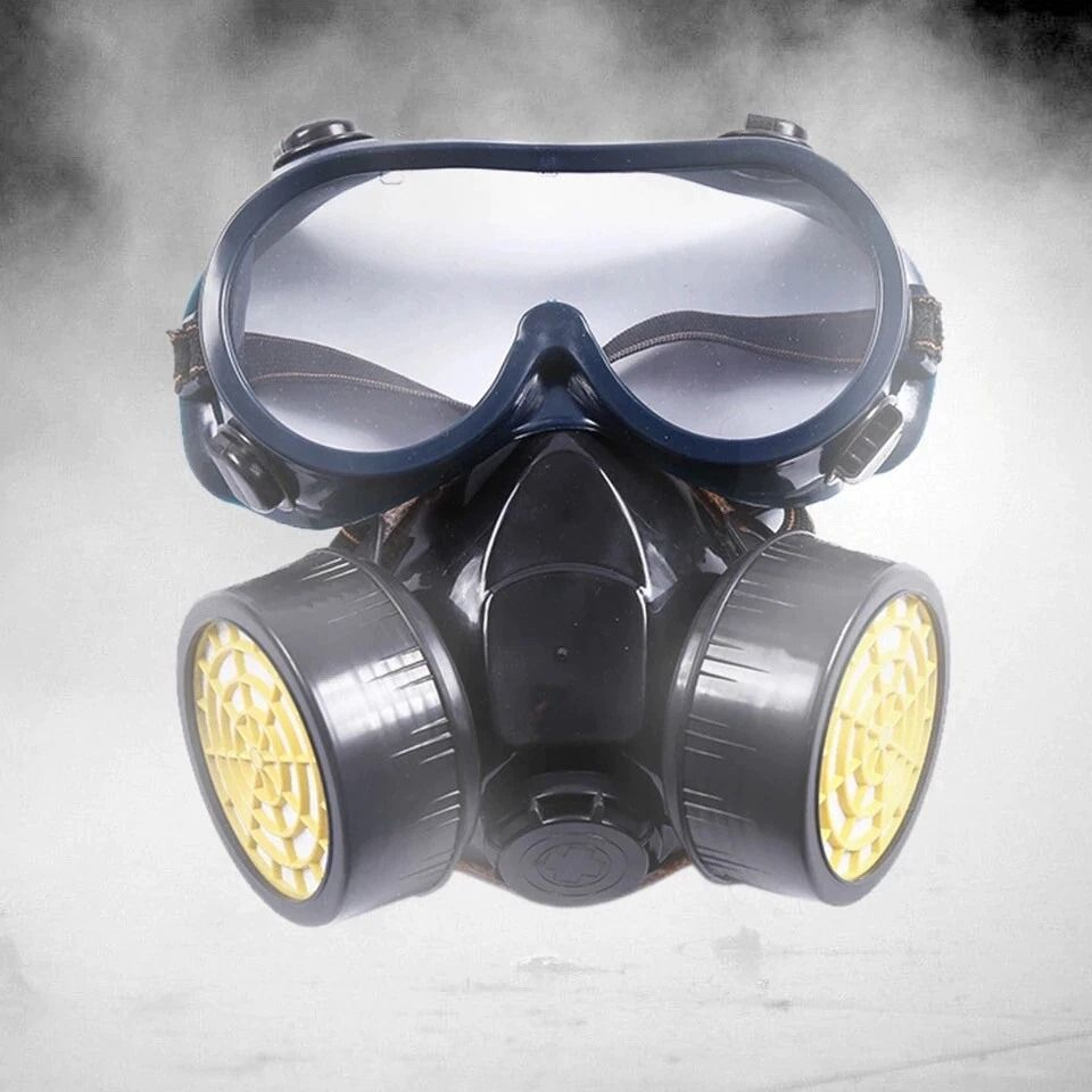 Emergency Survival Gas Mask With Dual Protection Filter  Safety Goggles 5
