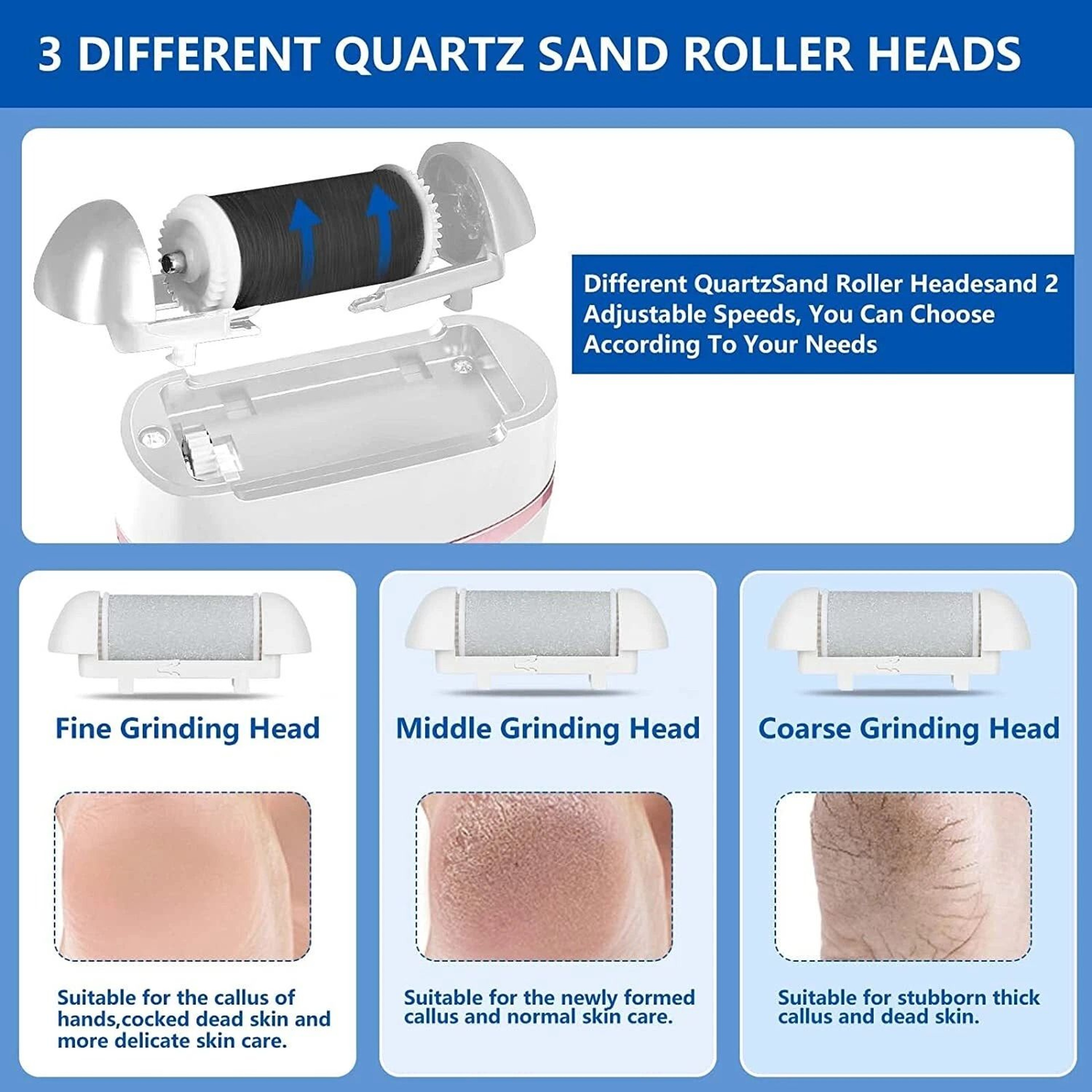 Electric Foot Grinder Rechargeable Callus Remover Pedicure Tool For Soft Feet 5