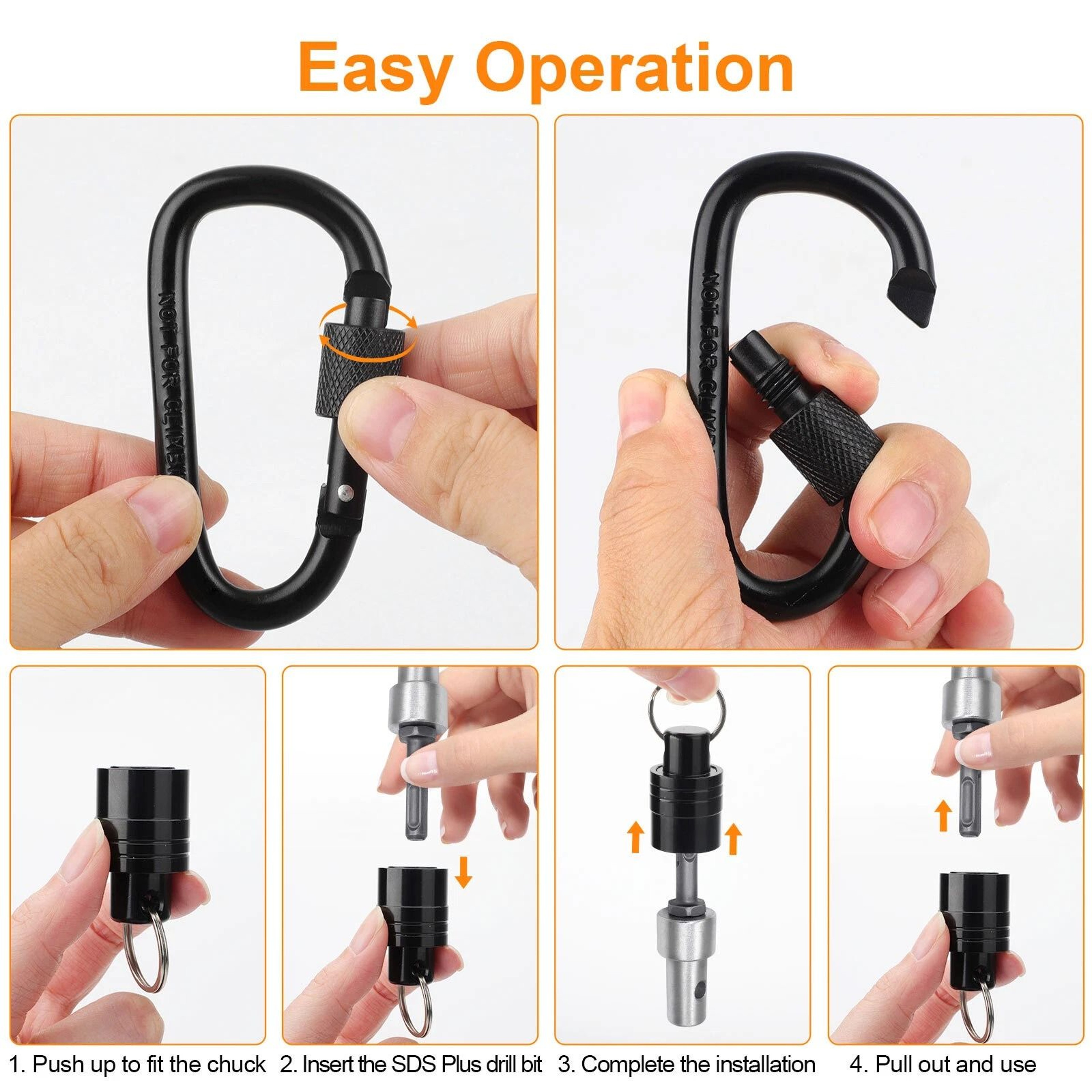 SDS Plus Shank Drill Bit Holder Keychain Portable SDS Shank Adapter Extension Bar Socket For Power  4