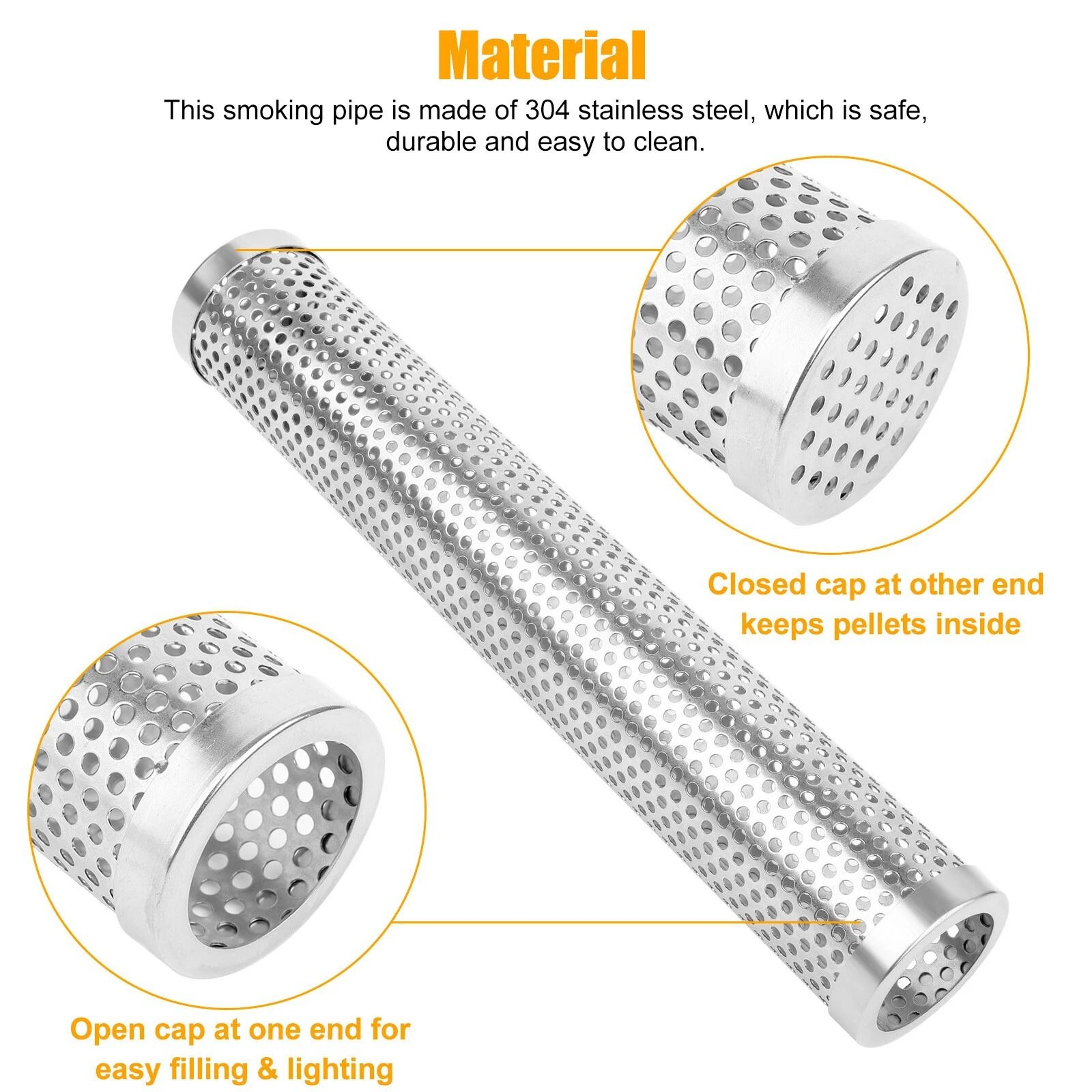Stainless Steel BBQ Grill Smoker Tube For Wood Pellet Smoking Meat 4
