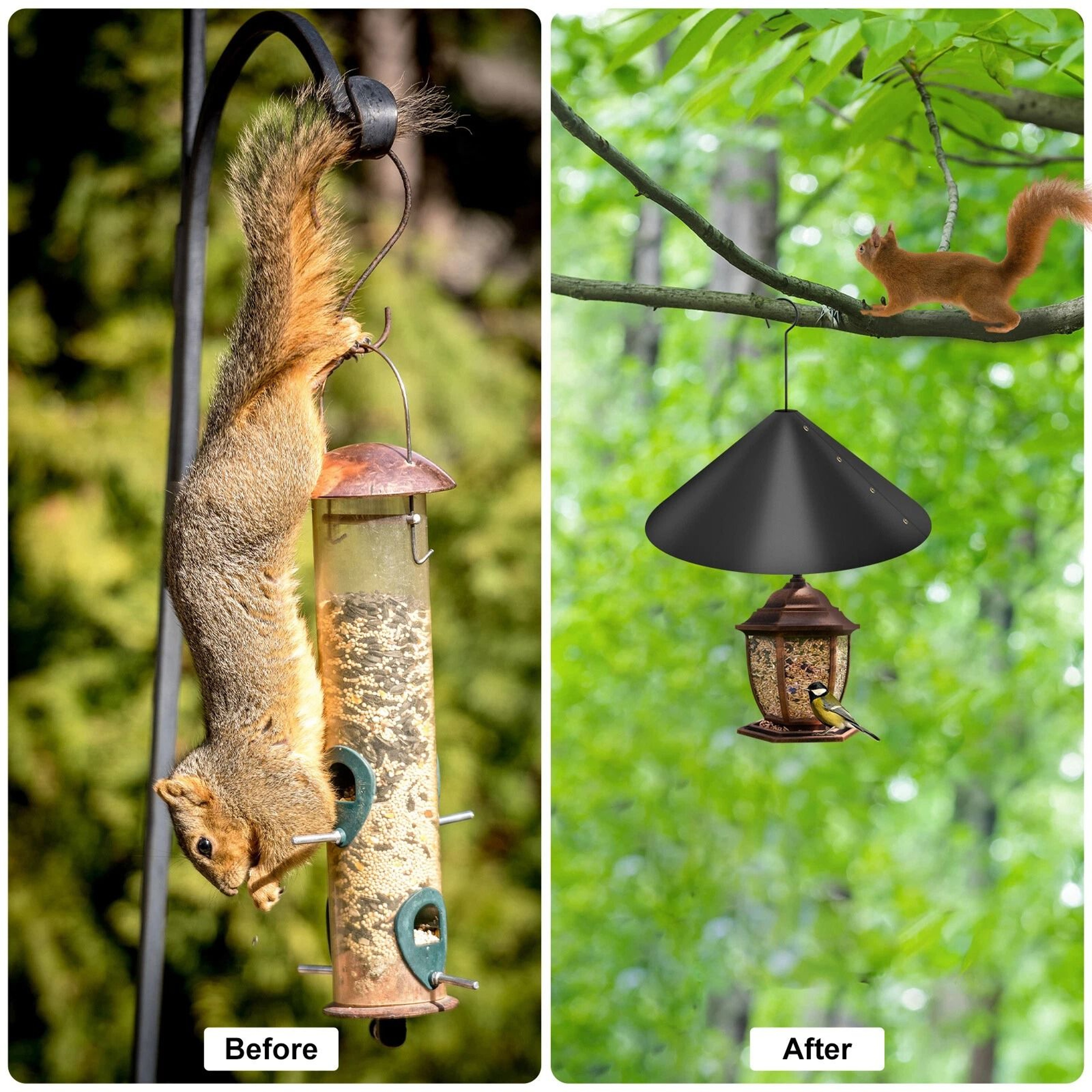 Large Squirrel Baffle For Bird Feeder Protection Universal Pole Mount Guard 3