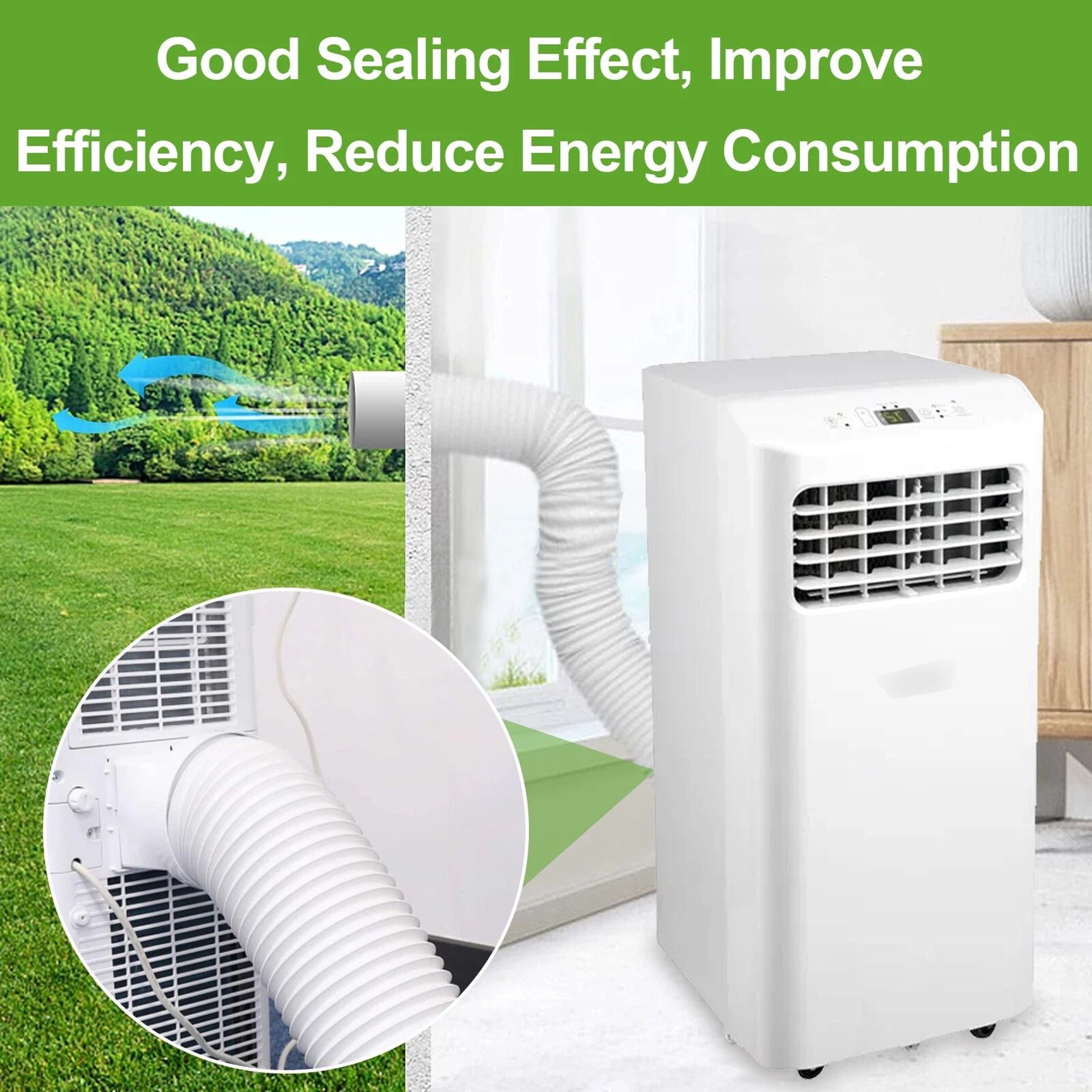 Portable Exhaust Duct Adapter For Air Conditioner Hose Connector Easy Installation  EnergySaving So 6