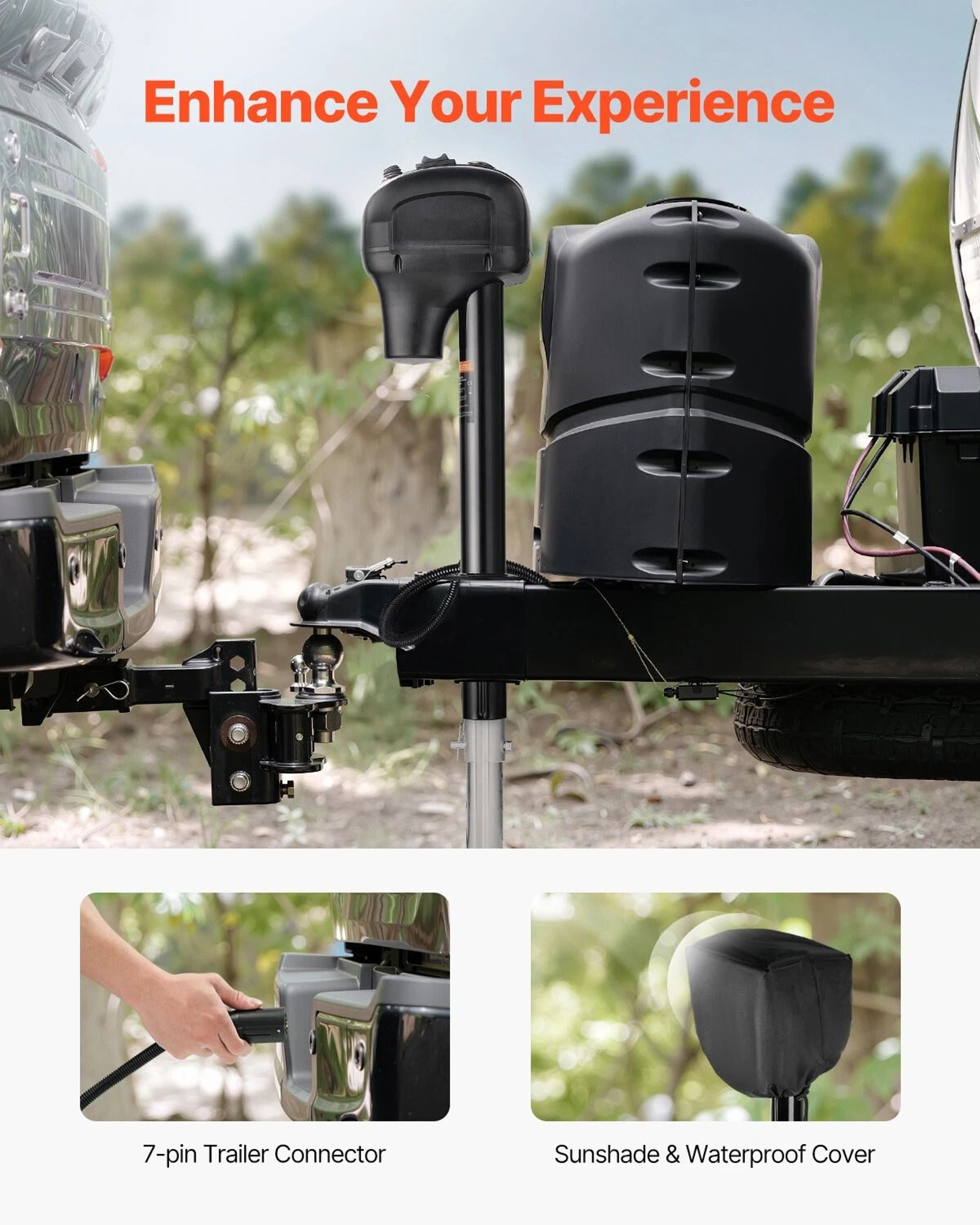 Electric Trailer Jack With 7 Pin Plug For RV Trailer  Camper 6