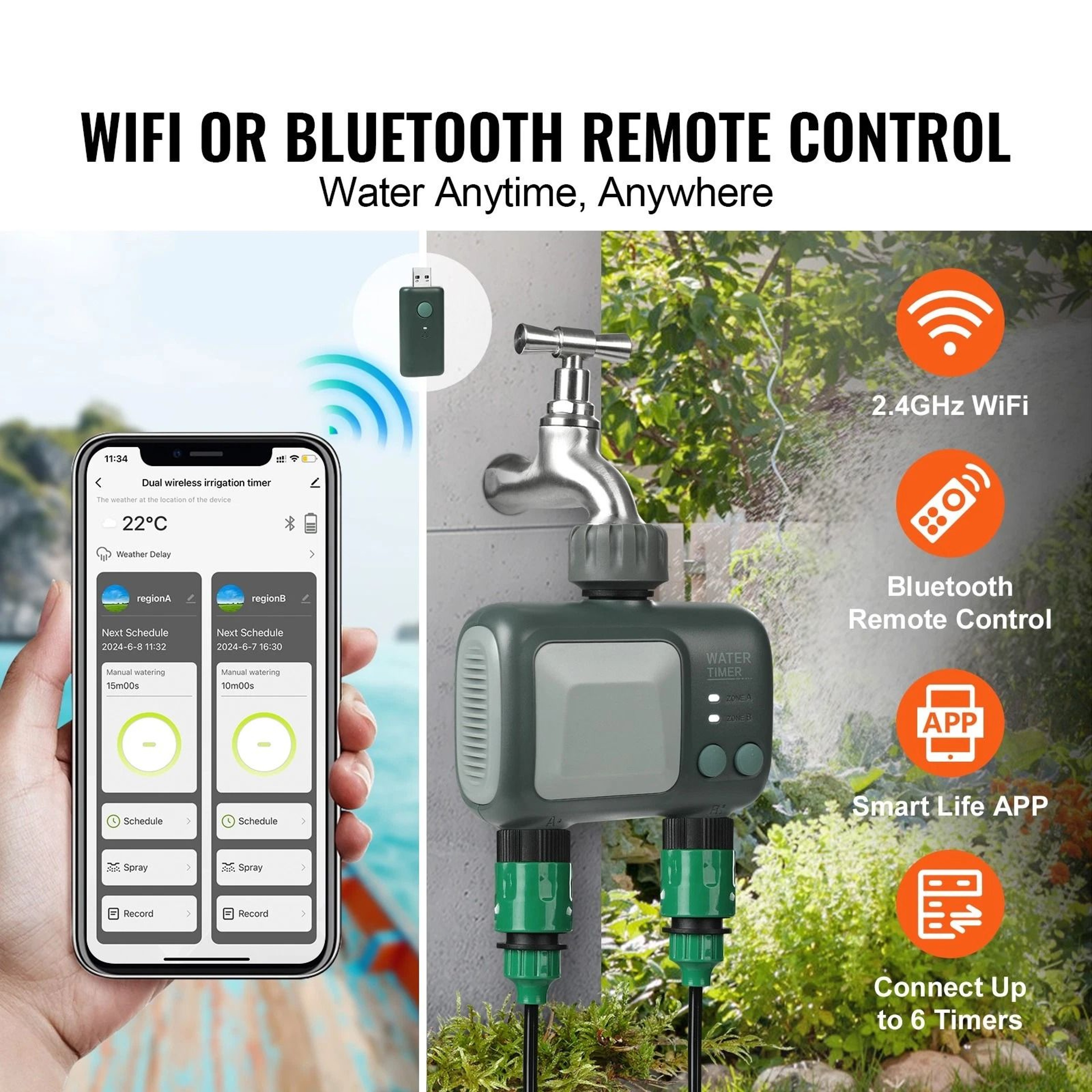WiFi Sprinkler Timer Smart Hose Faucet Water Timer 11