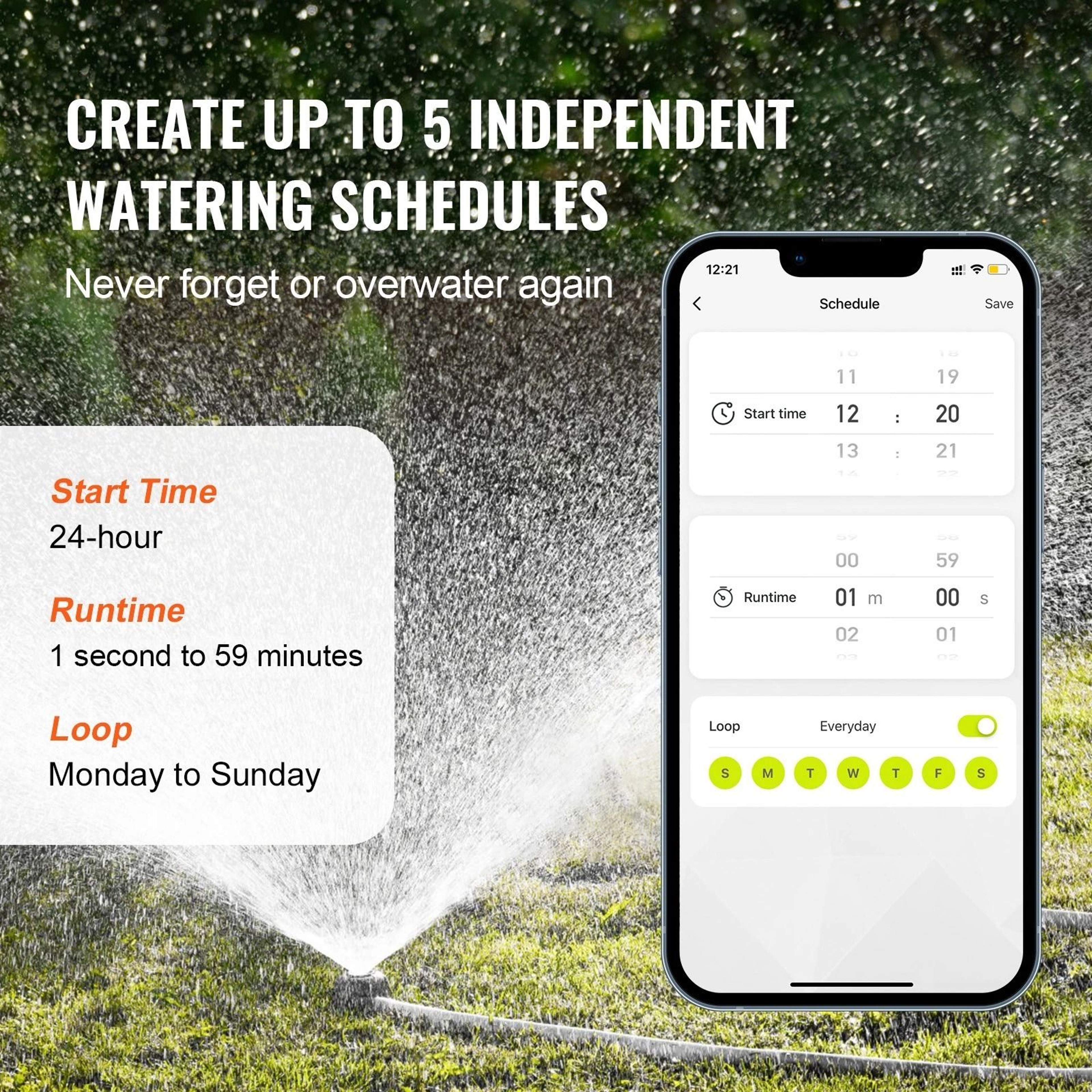 WiFi Sprinkler Timer Smart Hose Faucet Water Timer 9