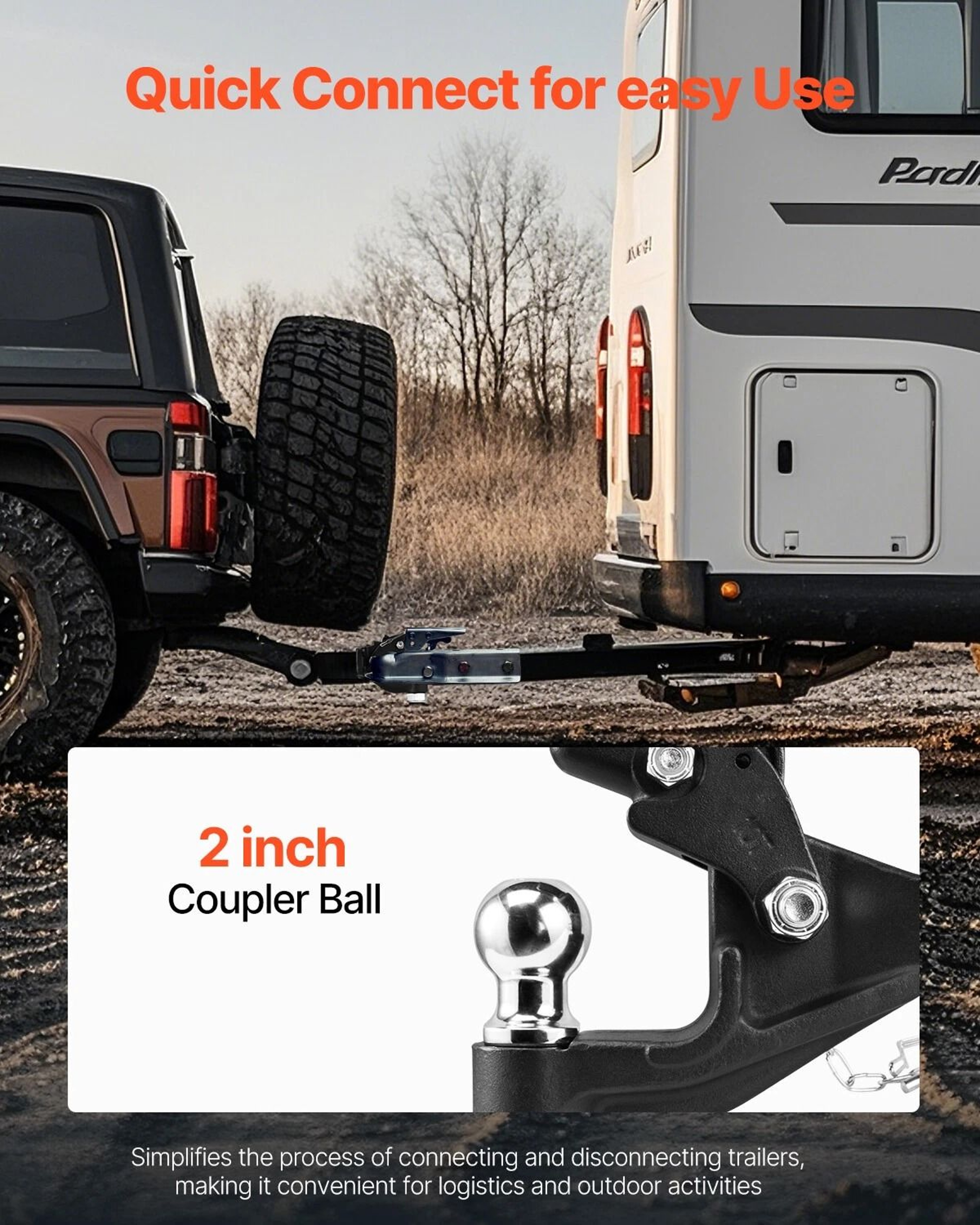 Heavy Duty Pintle Hitch For Receiver Hitch Lunette Ring Hitch 6