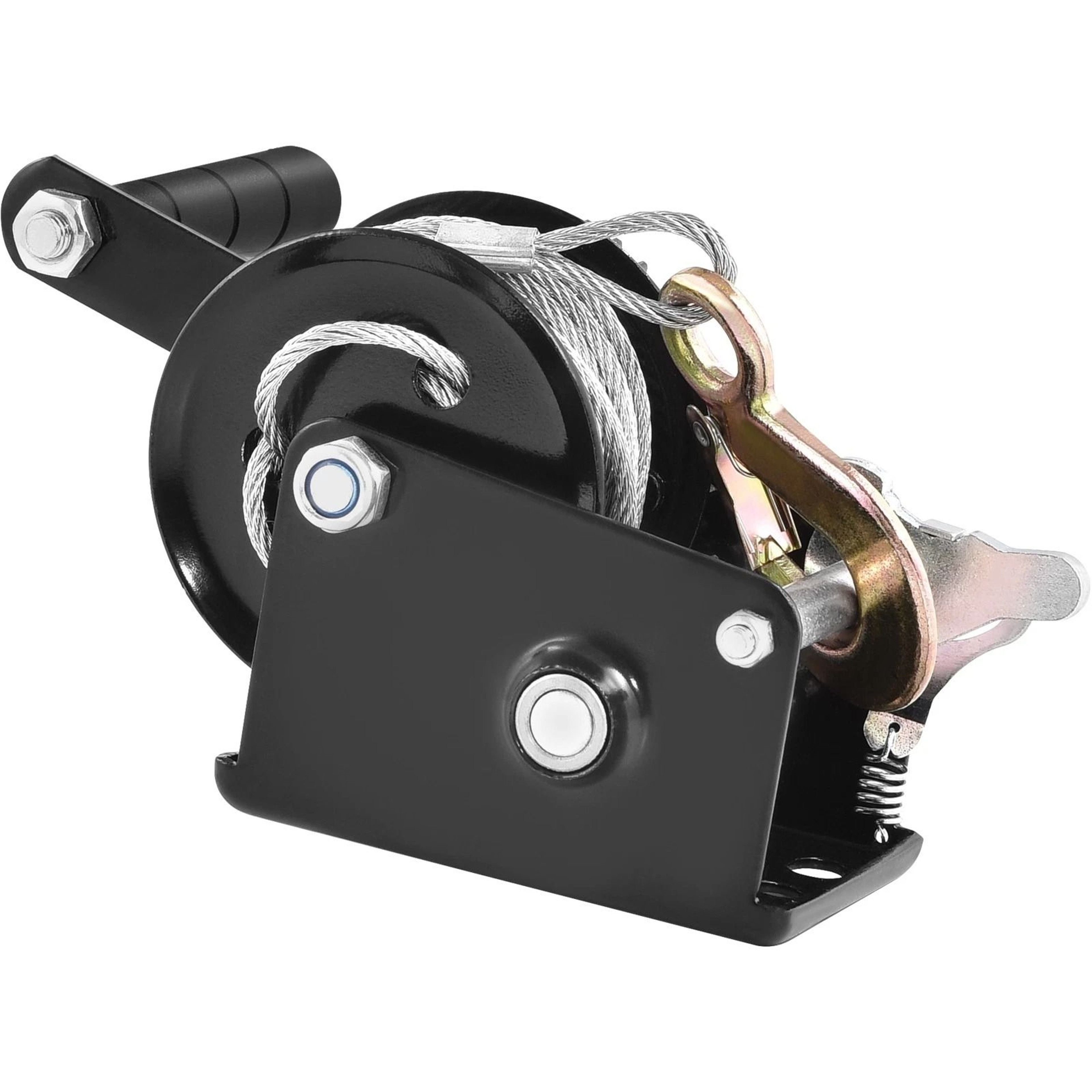 Boat Trailer Winch With Steel Cable Heavy Duty Hand Crank For ATV Towing 3