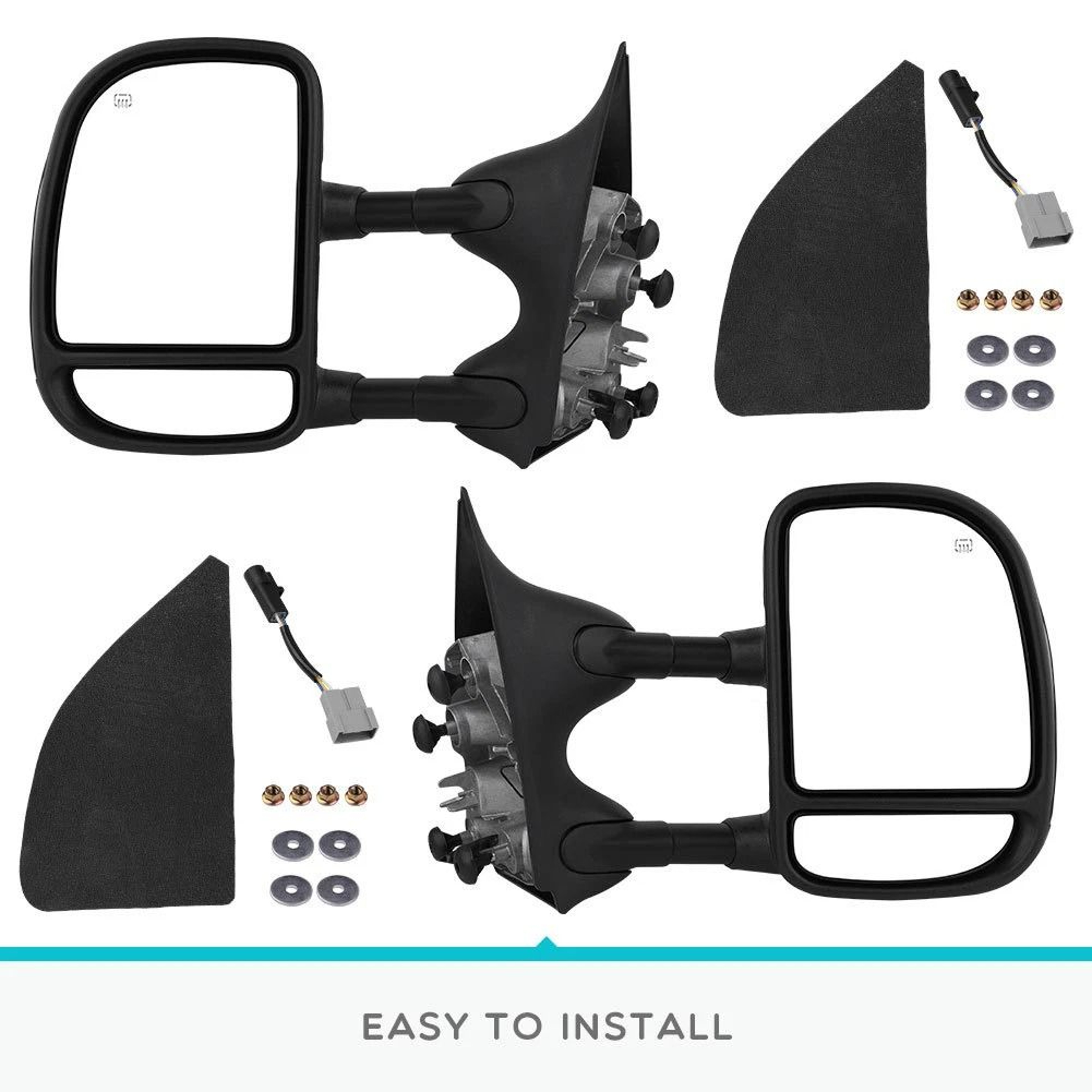 Power Heated Ford Super Duty Tow Mirrors With LED Signal 2