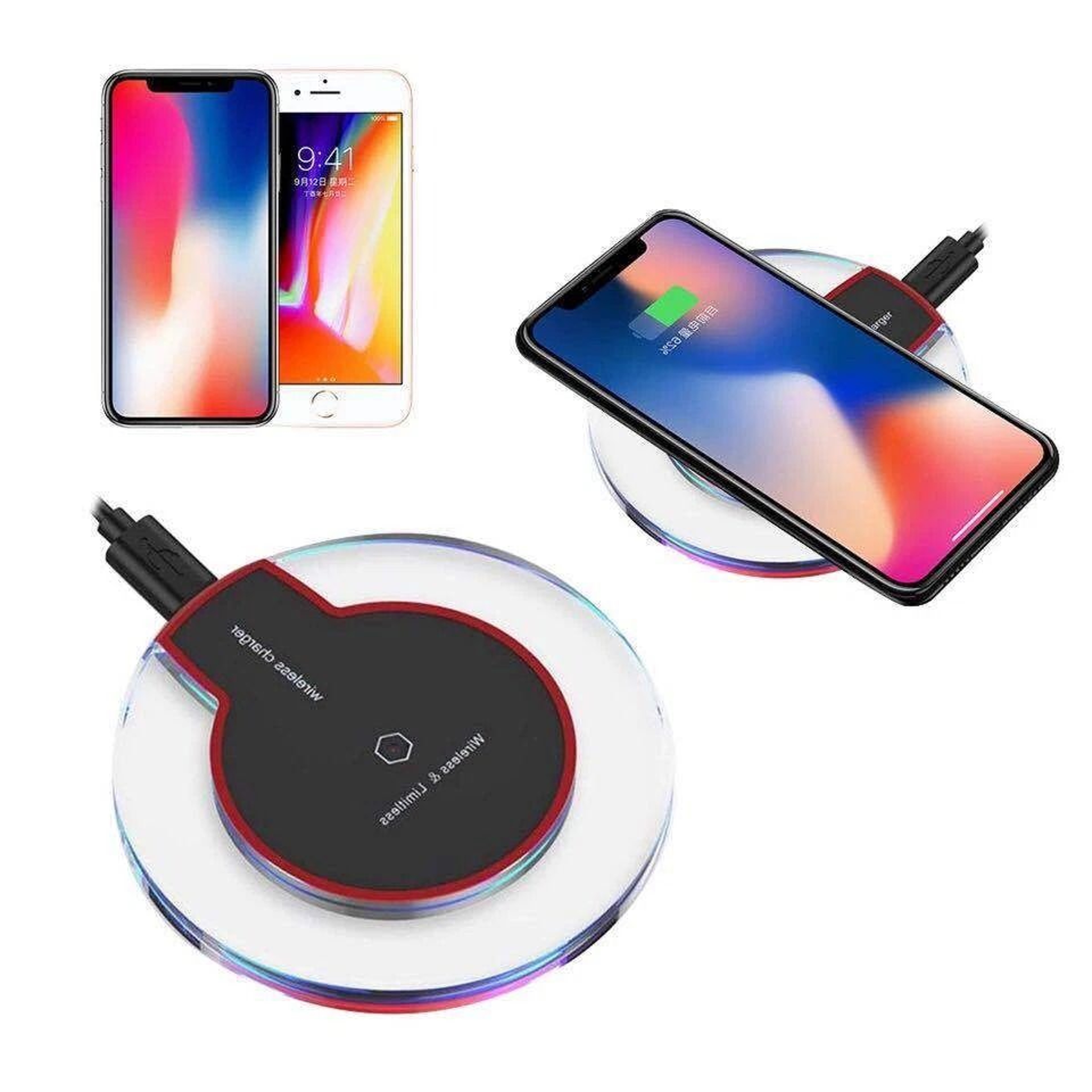 Wireless Fast Charging Pad Stand For Samsung Galaxy S9  IPhone XS 3