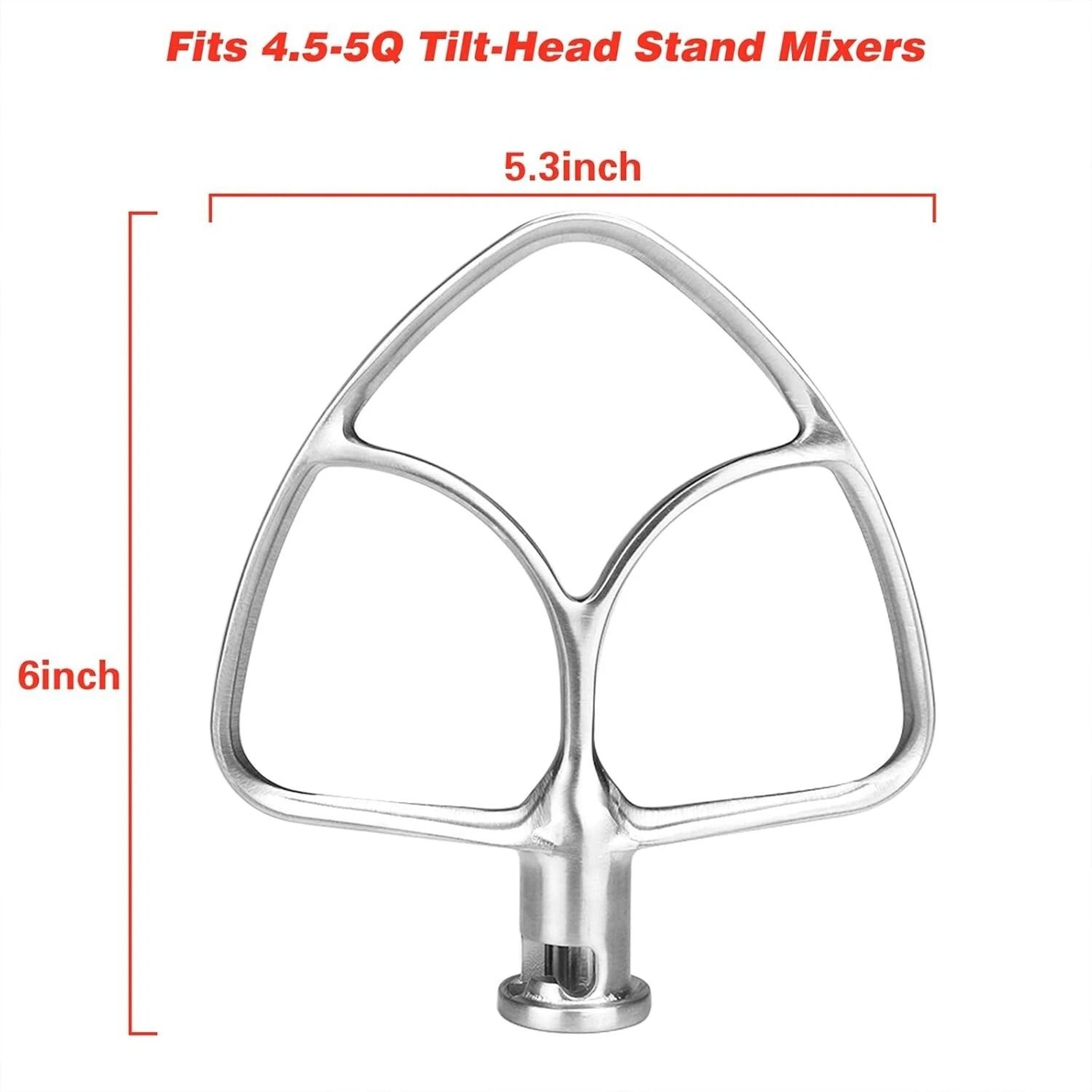 Stainless Steel Flat Beater Replacement For KitchenAid Tilt Head Stand Mixers 1