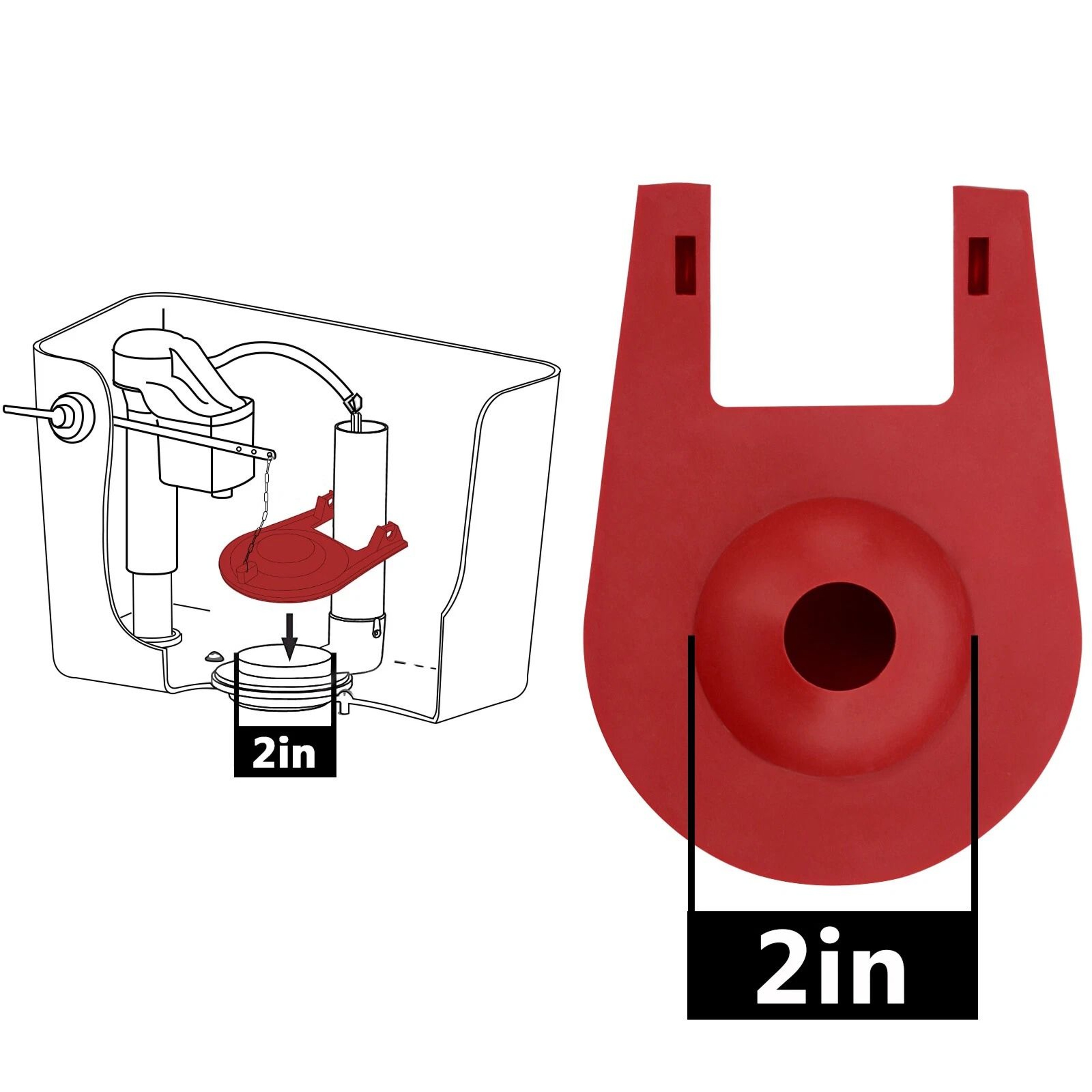Ultra High Performance Toilet Flapper For Flush Valves Universal Fit LongLasting Rubber 1
