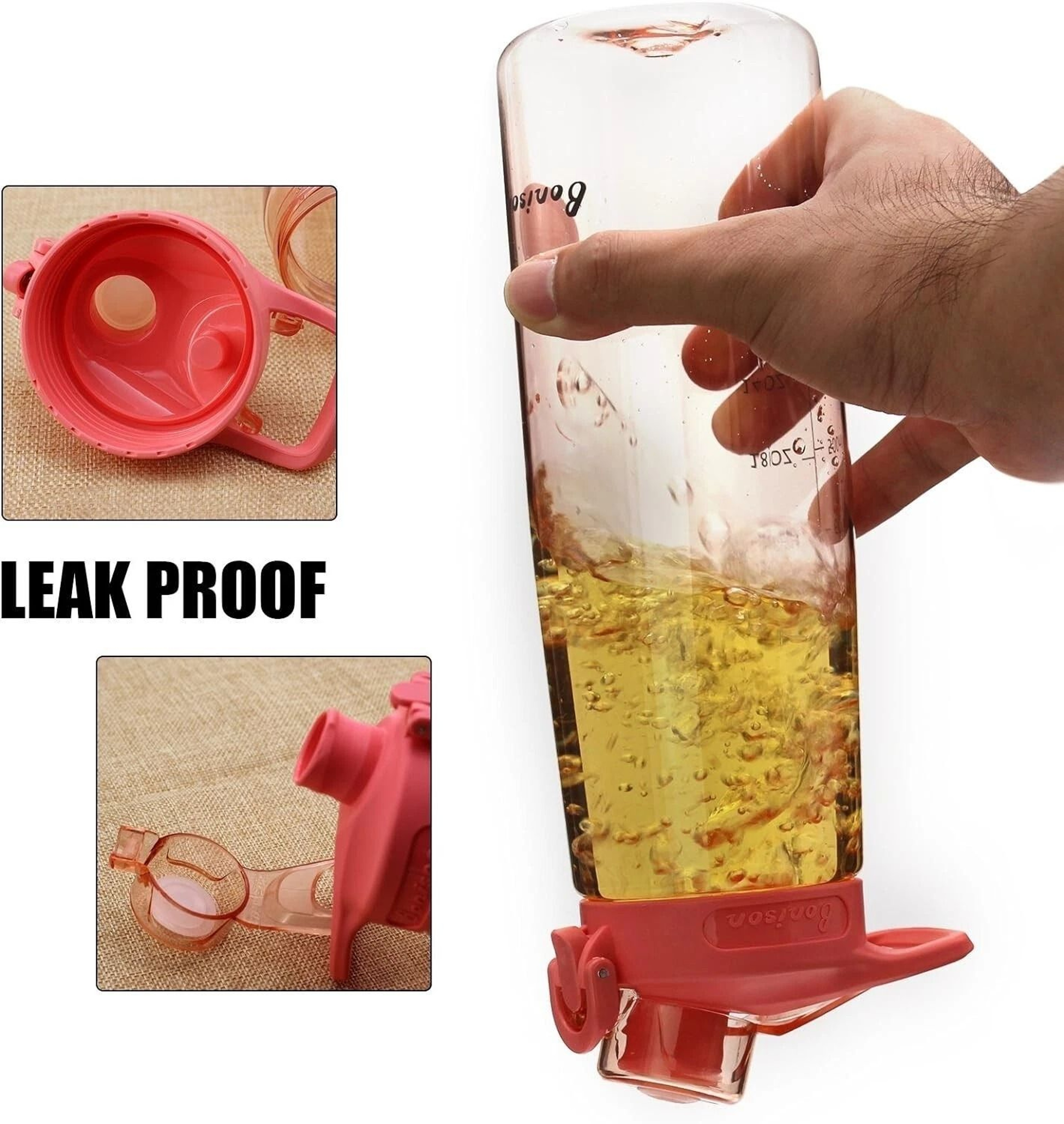 Pink 36 Oz Leakproof Sports Water Bottle With Flip Top Lid  Handle 4