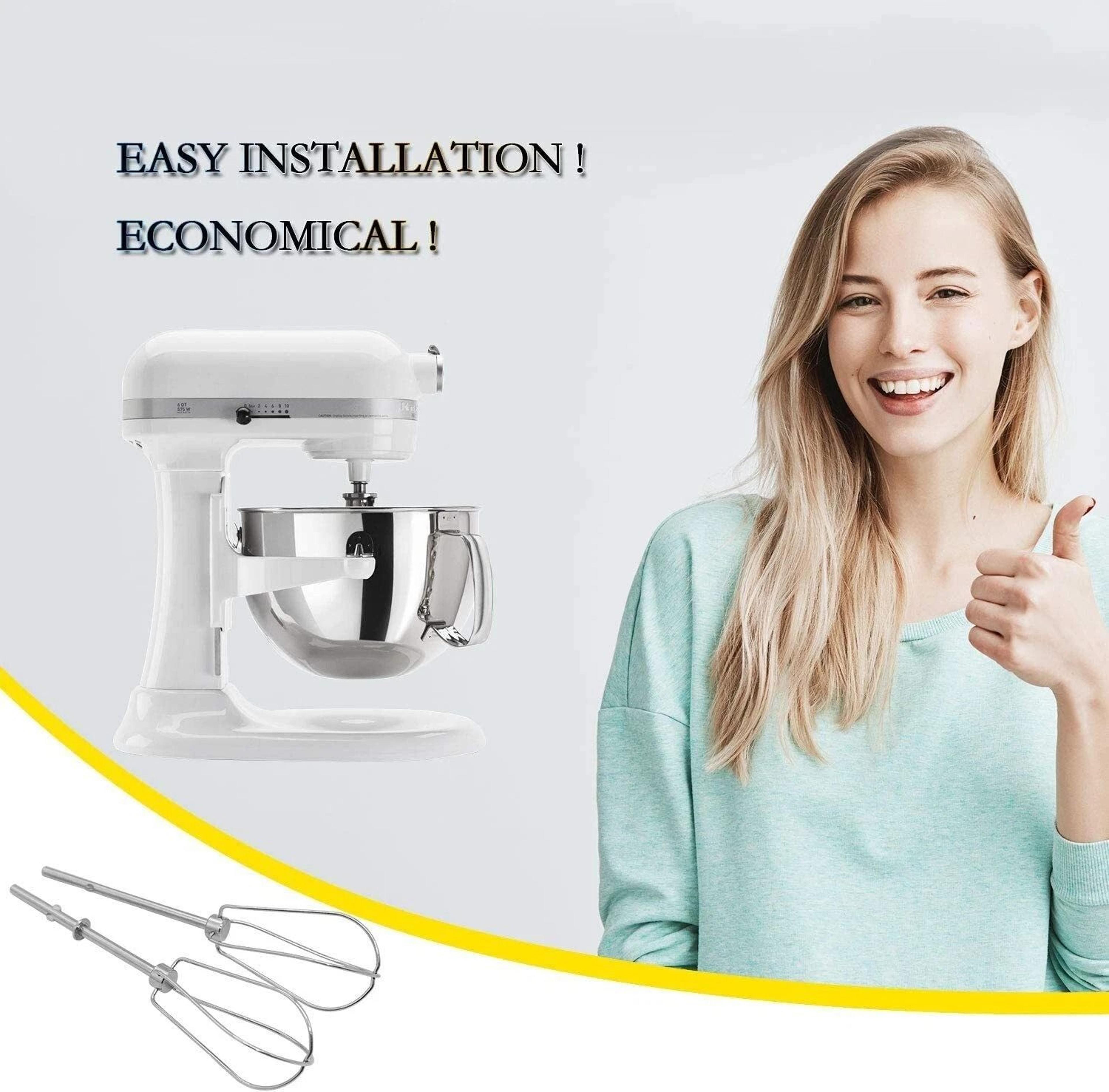 Hand Mixer Turbo Beaters Replacement For KitchenAid 1