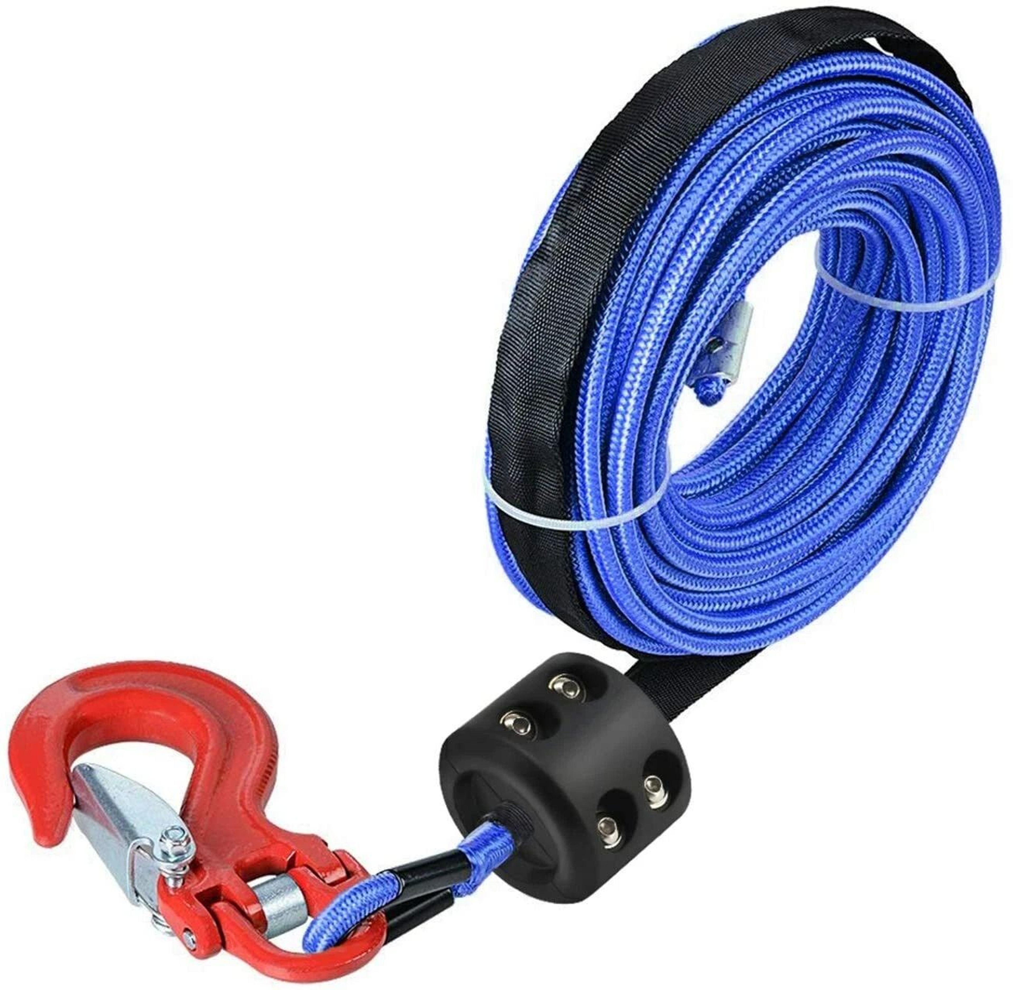 Heavy Duty ATV UTV Winch Stopper Rubber Cable Saver Waterproof Rope Hook 4
