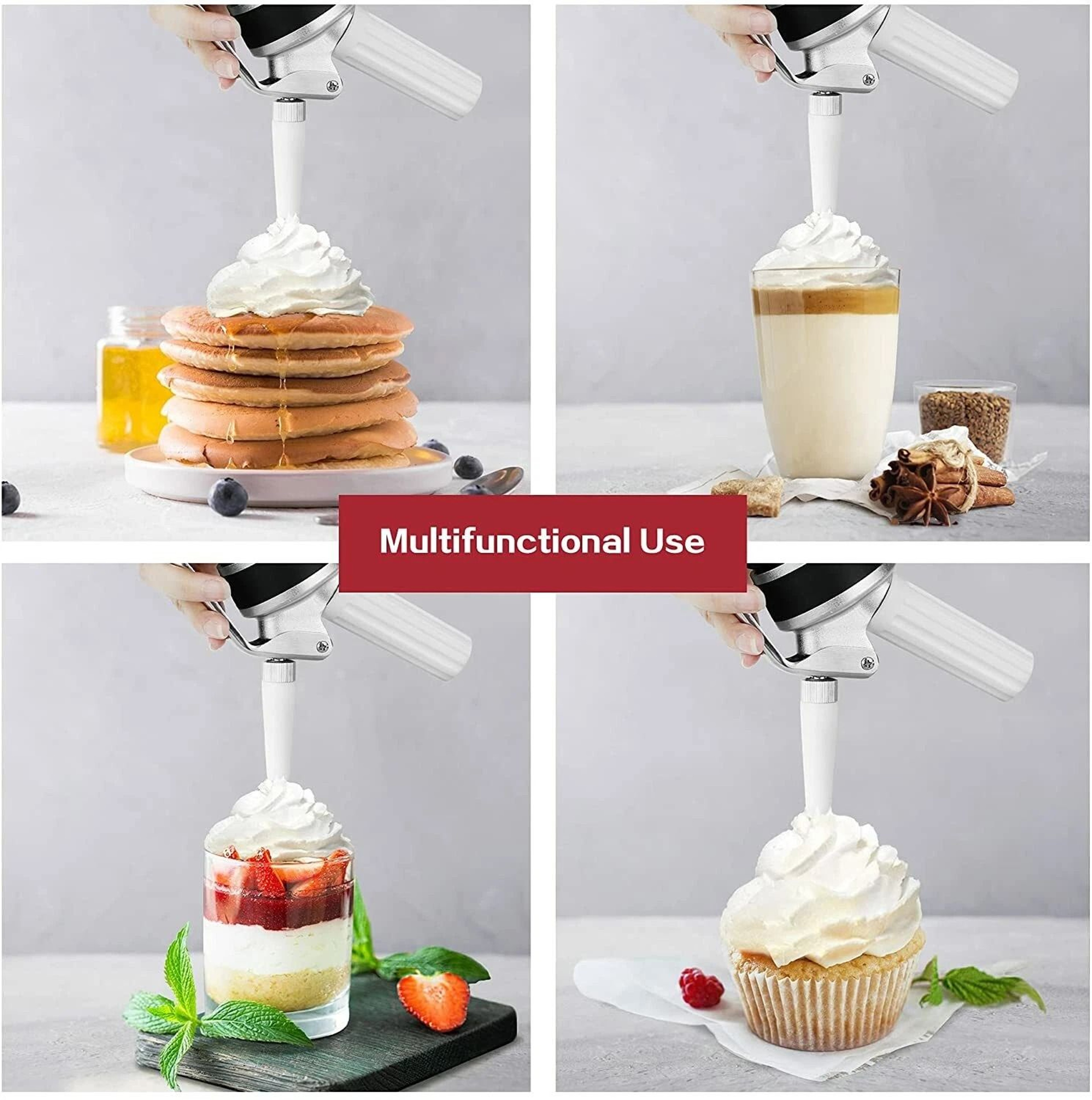 Whipped Cream Dispenser Durable Aluminum Foam Whipper For Delicious Cream Creations 1