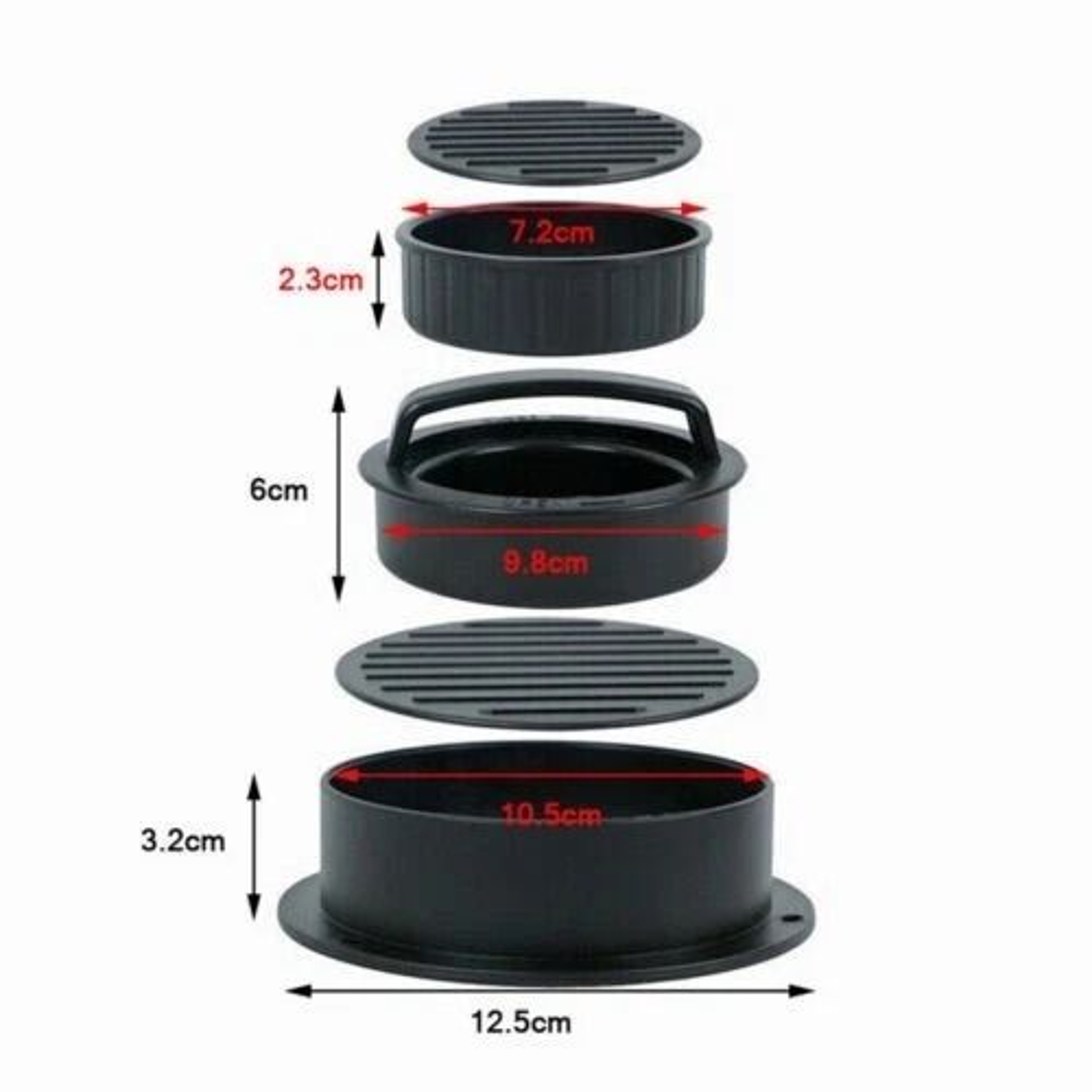 NonStick Stuffed Burger Press 3 In 1 Hamburger Patty Molds  BBQ Sliders Maker 9
