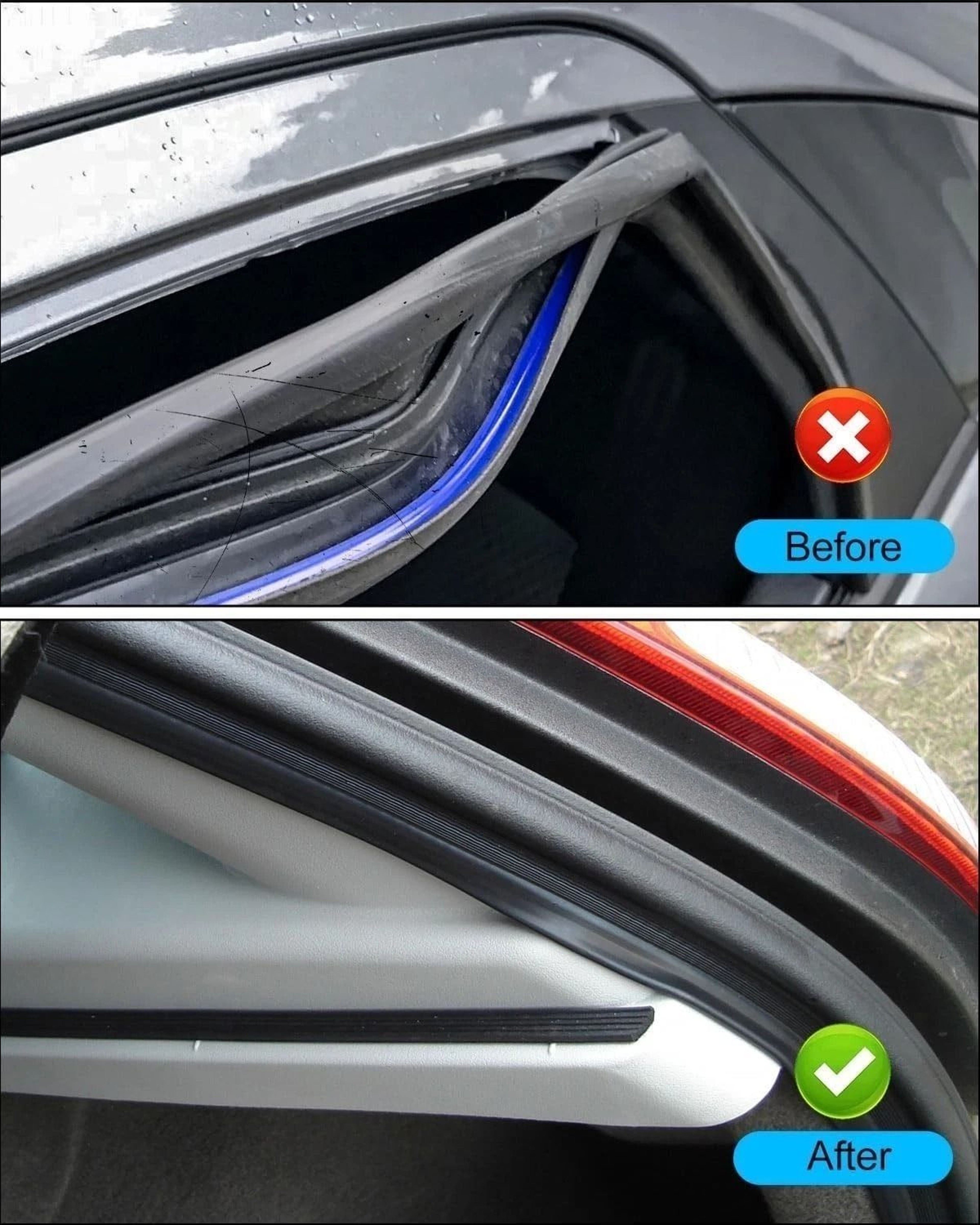 Nissan Sentra Rear Door Weatherstrip Seal Pair Left And Right 14