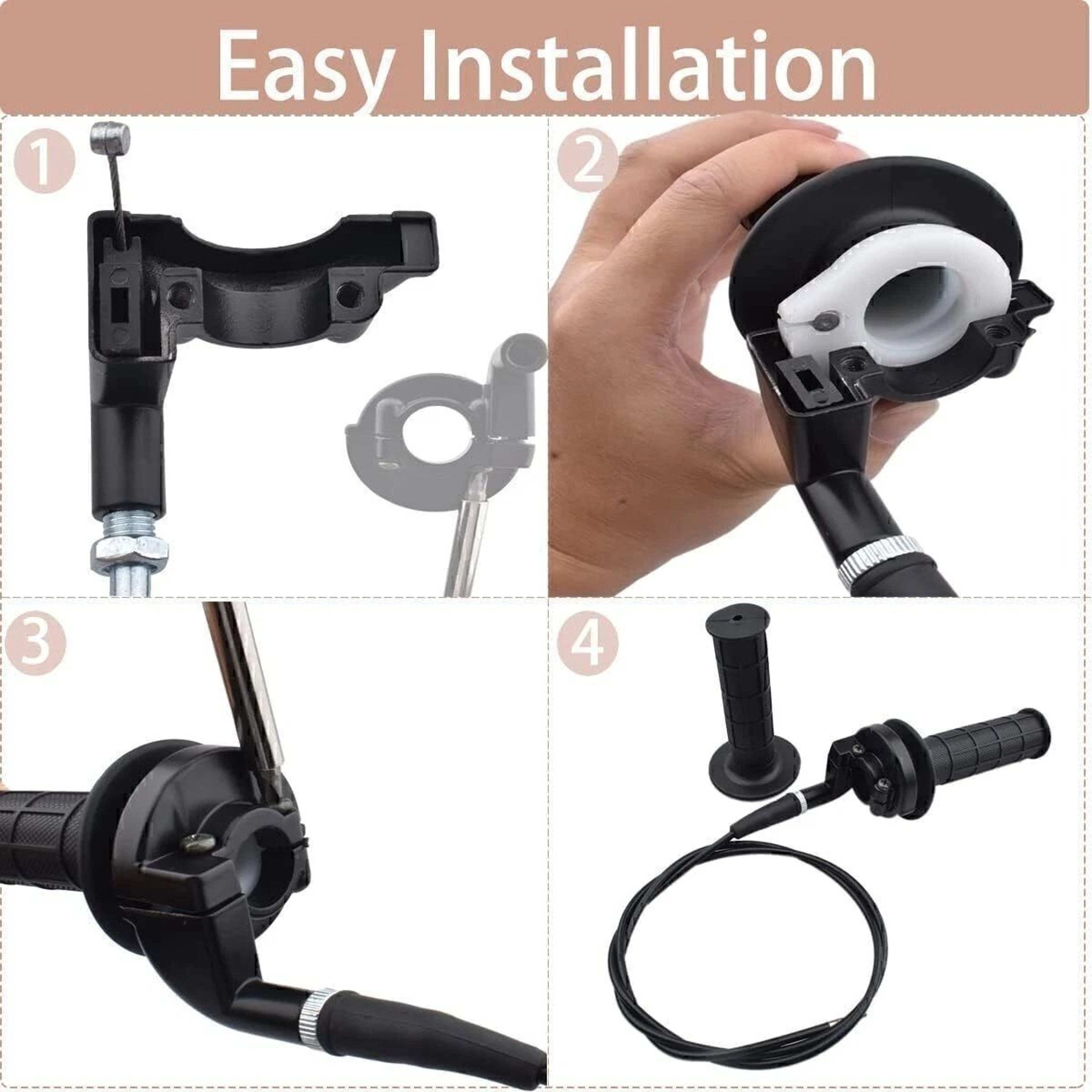Honda CT90 CT110 C70 Throttle Cable And Handle Grip Set 6