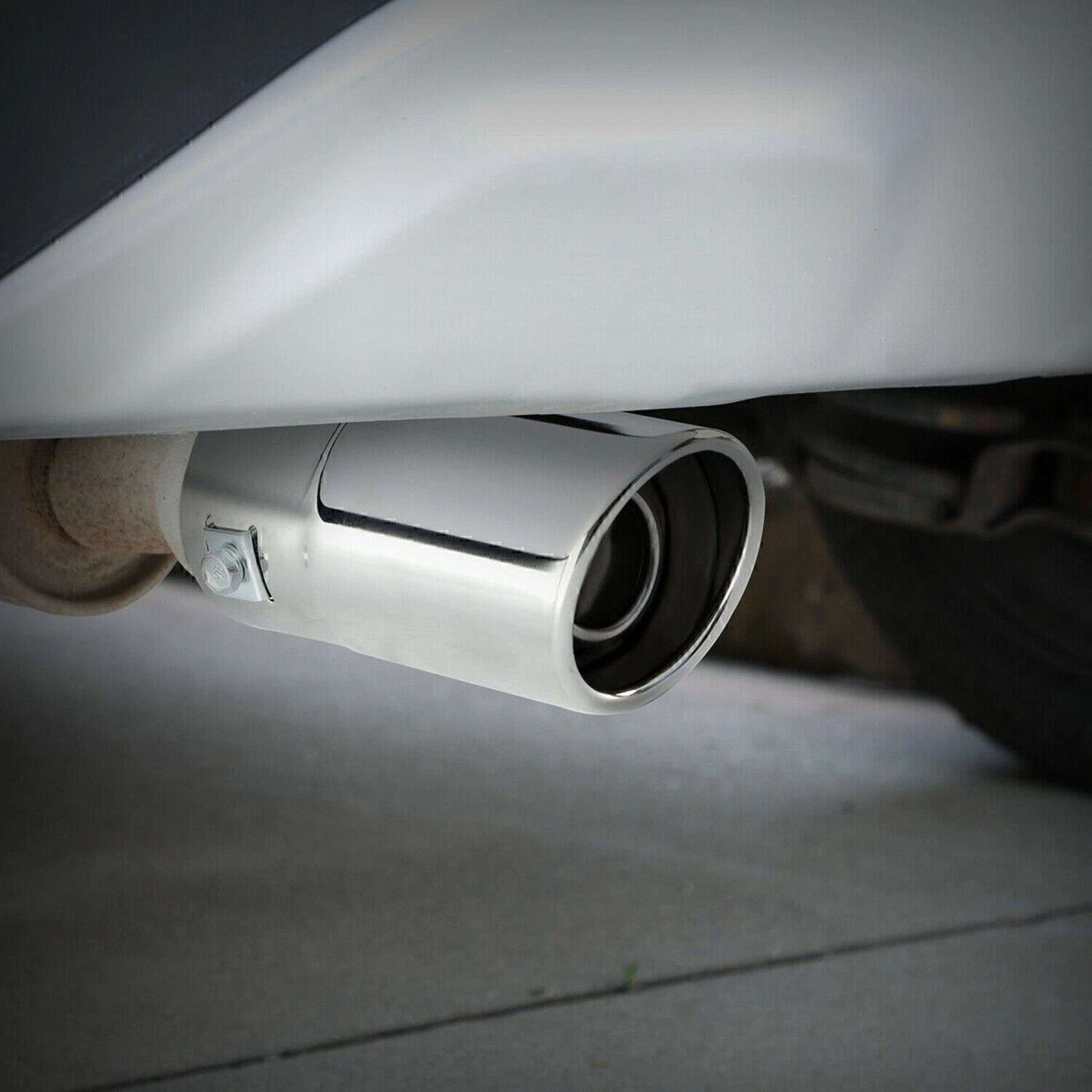 Universal Stainless Steel Exhaust Tip Chrome Rear Clamp On Exhaust Tip For Straight Tailpipes 0