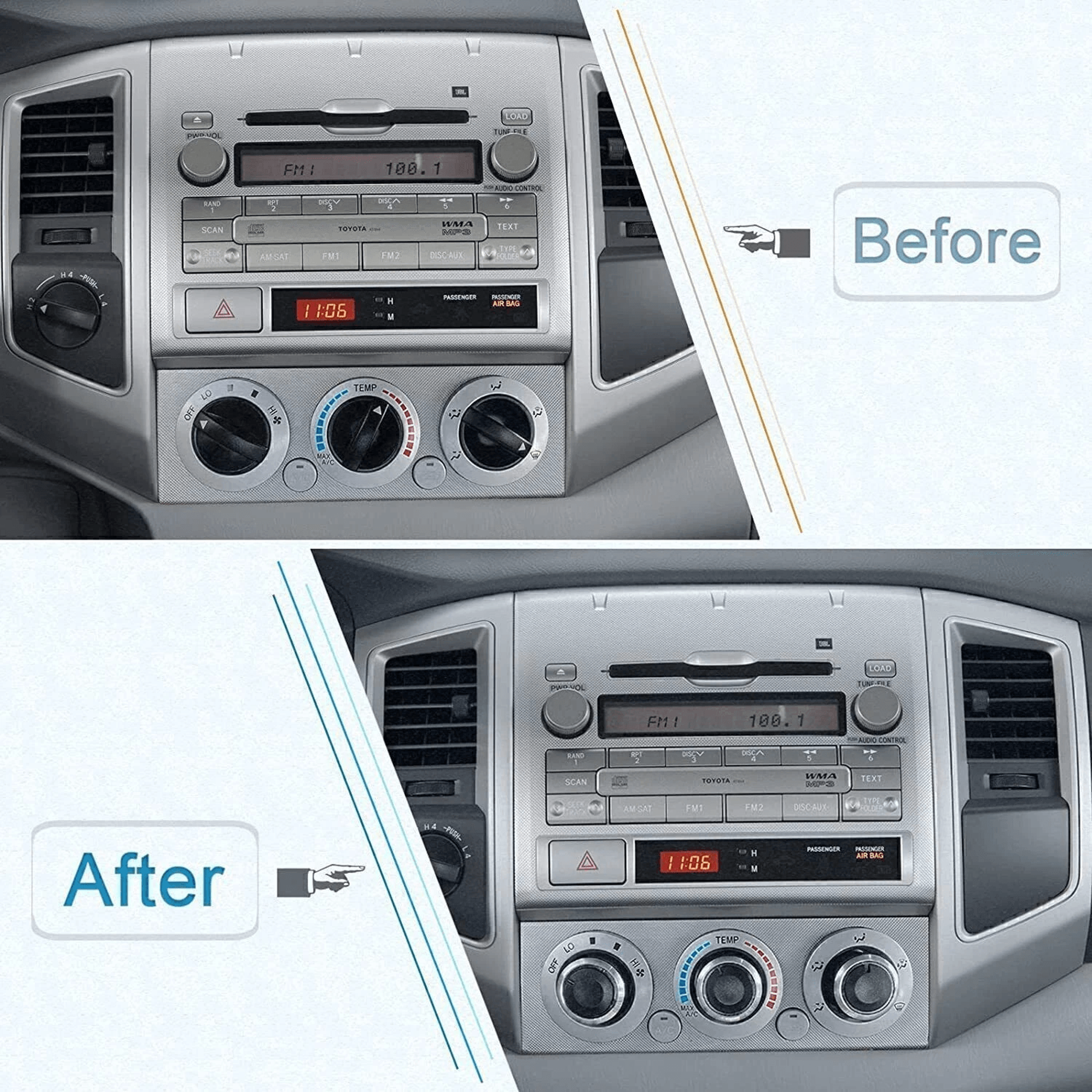 Toyota Tacoma AC Control Knob Set HVAC Climate Replacement 7