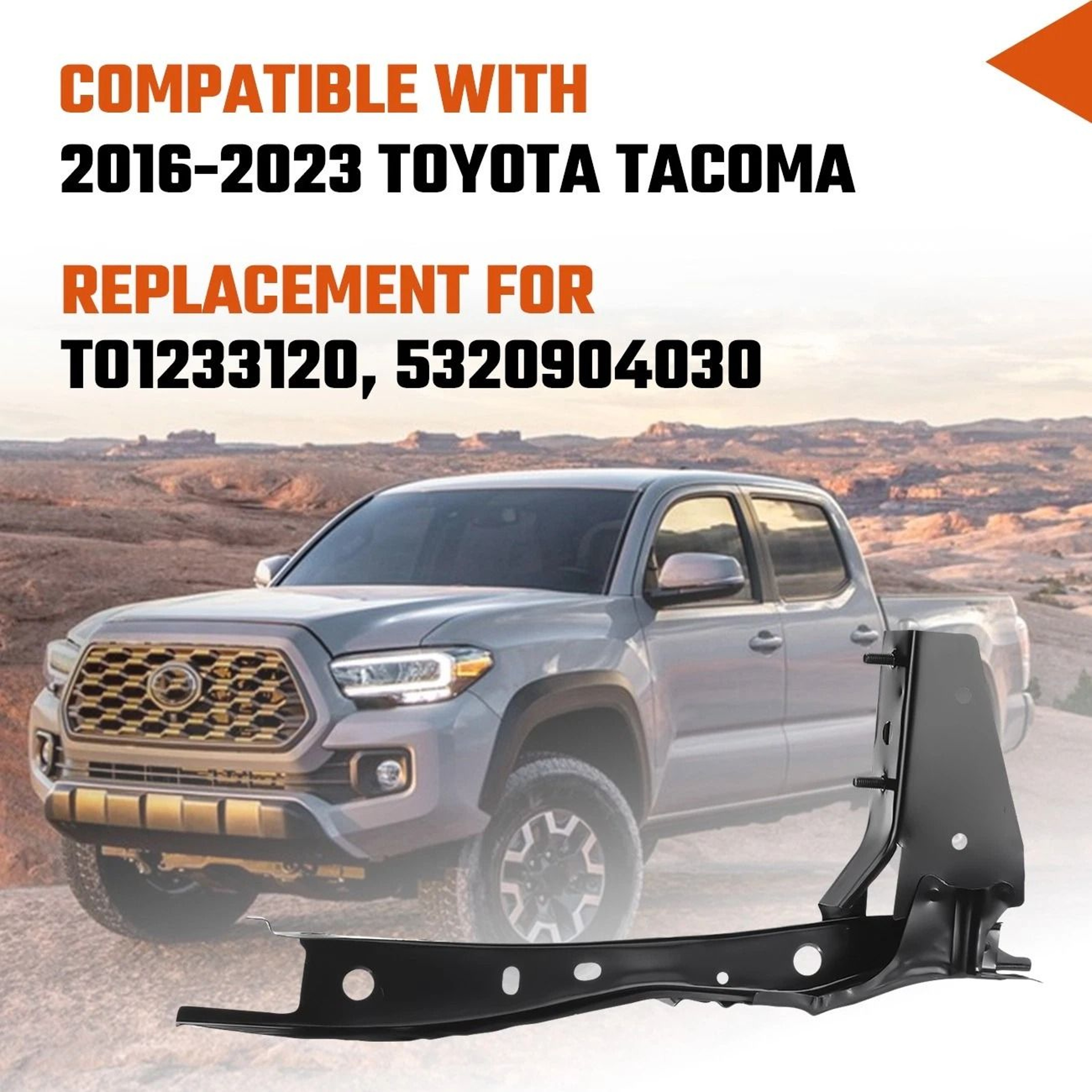 Toyota Tacoma Hood Latch Support Center Brace Steel 10