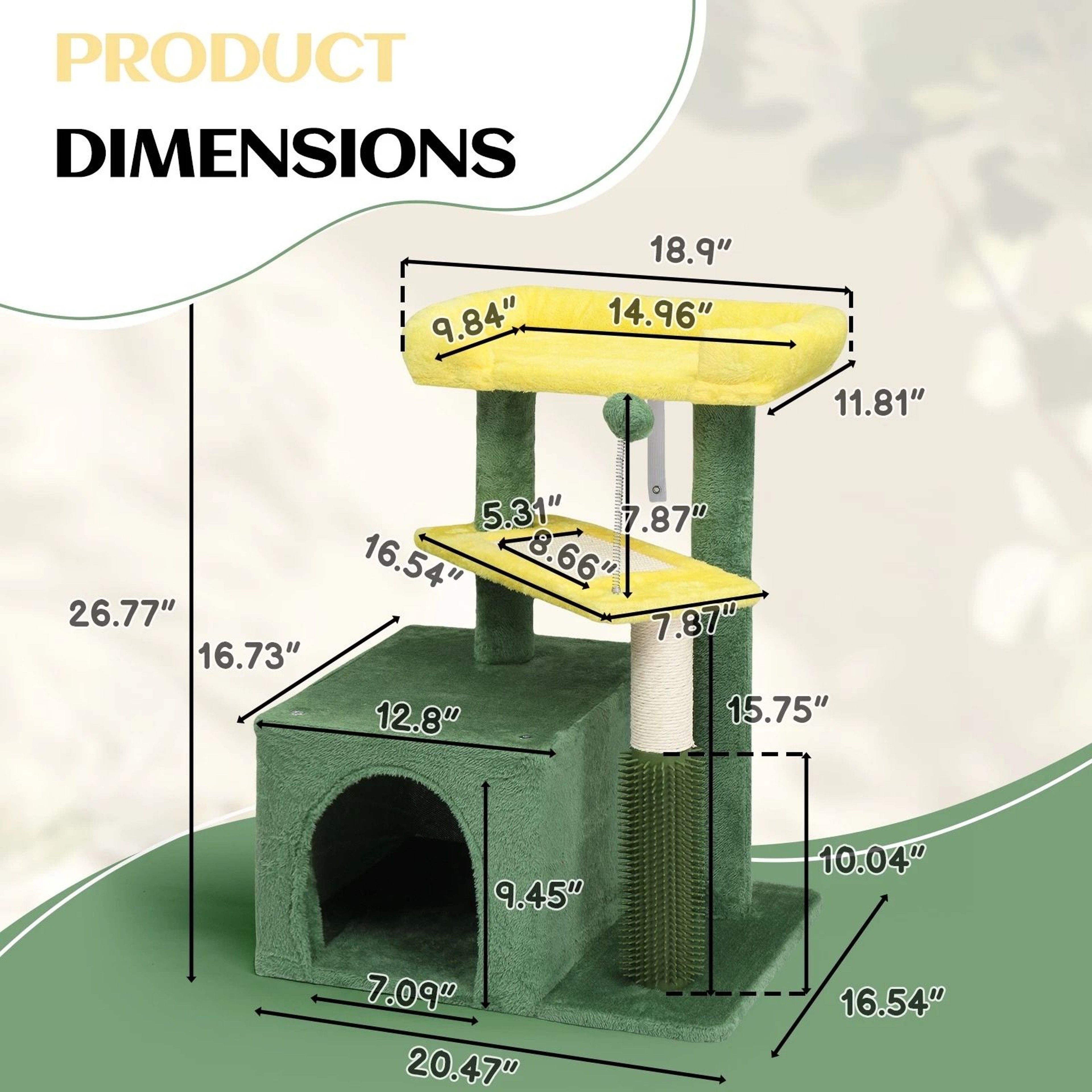 3 Layer Cat Tree Tower With Scratching Post Cozy Cat Condo And Toy Ball Indoor Cat Furniture For Ca 6
