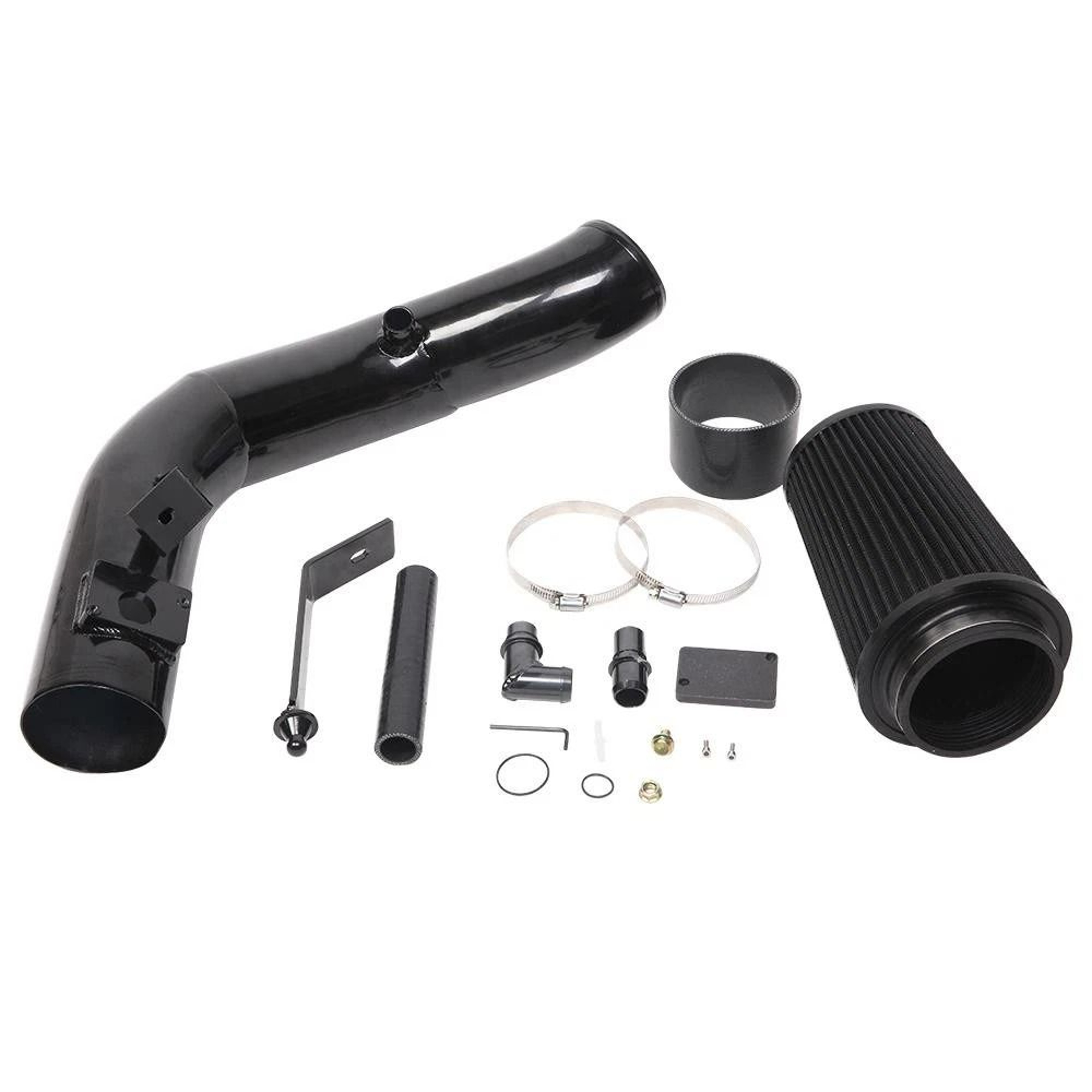 High Performance Cold Air Intake Kit For Ford Diesel Aluminum Black 2