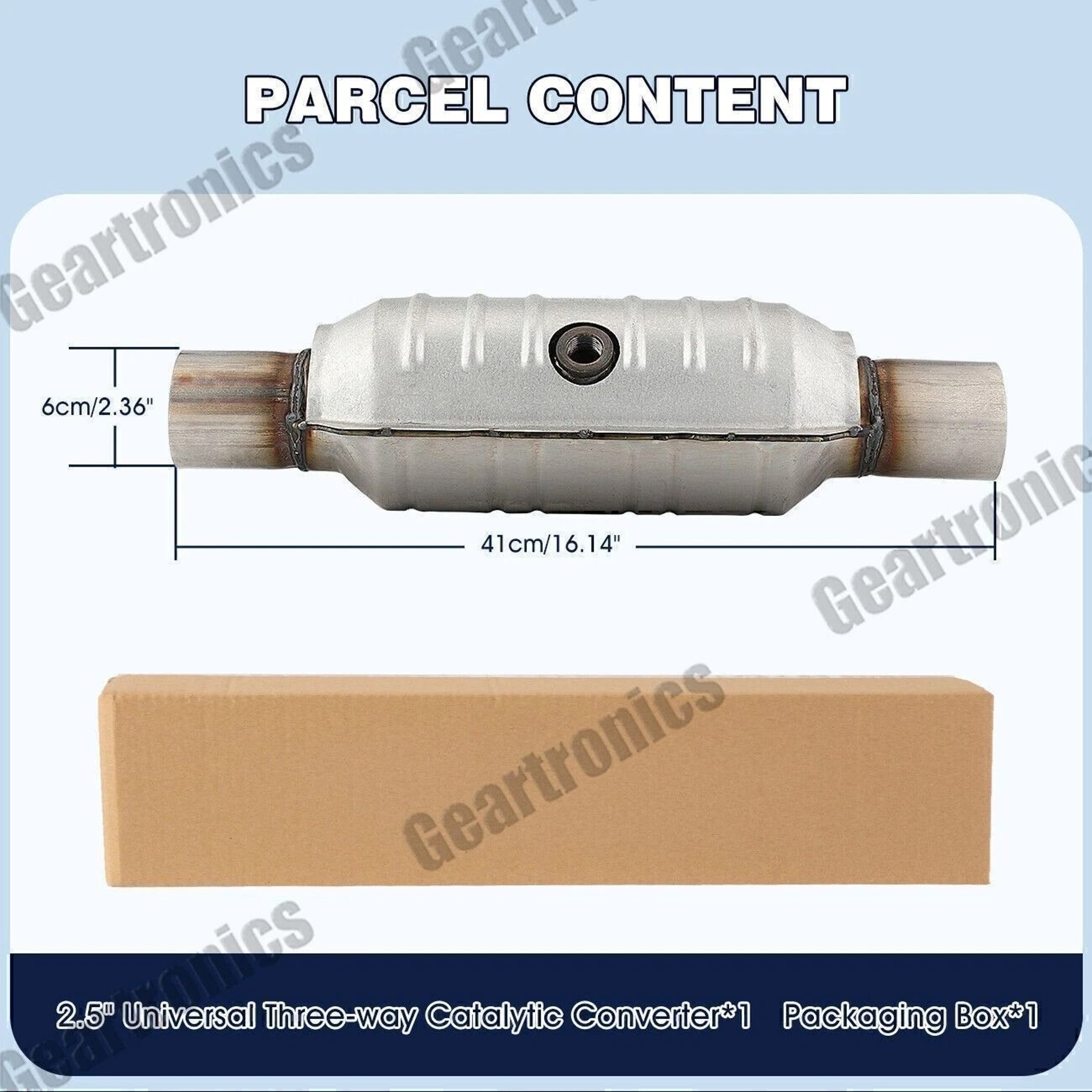 Universal Weld On Three Way Catalytic Converter Stainless Steel 6